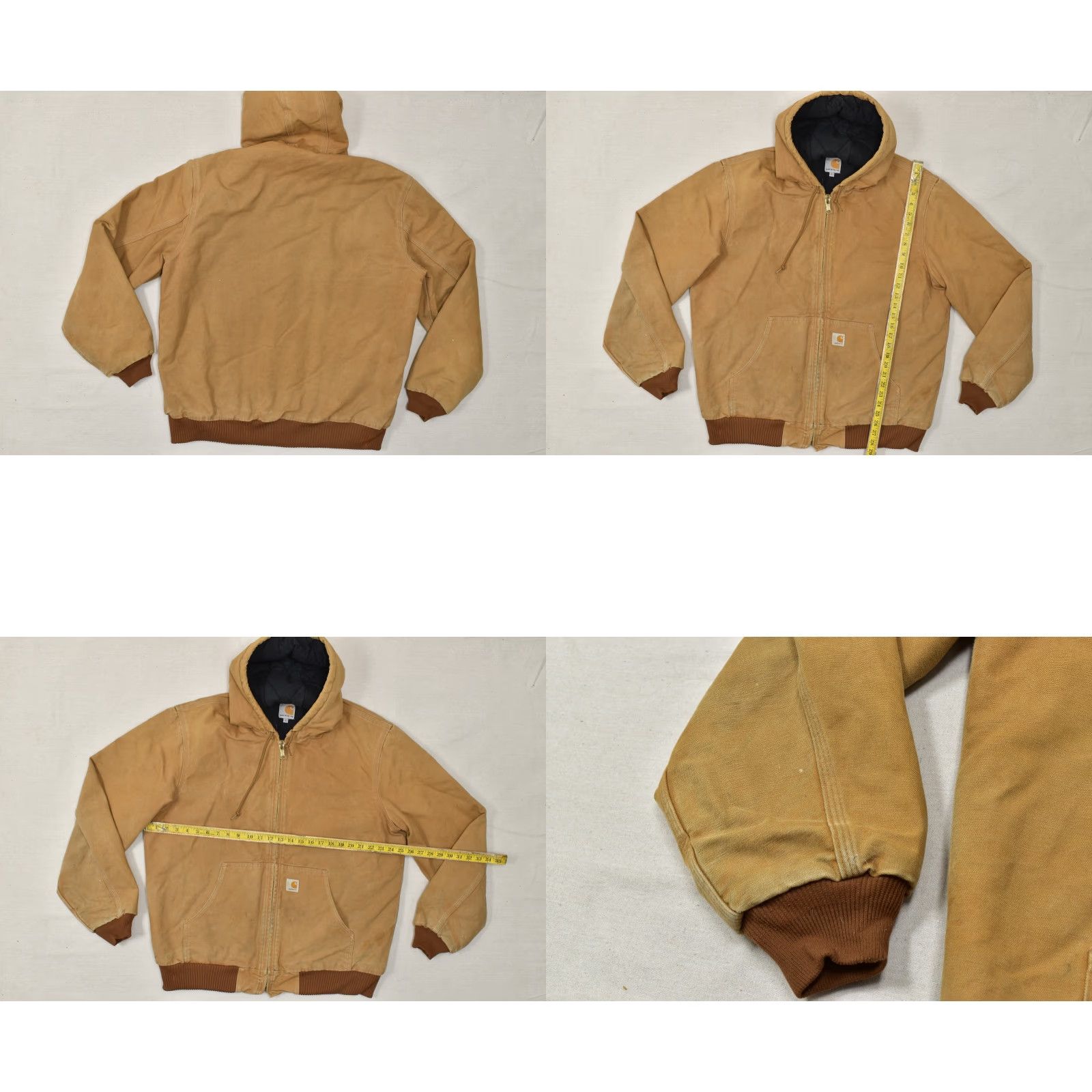 Carhartt VINTAGE Carhartt J140 BRN Quilted Flannel Lined Duck Jacket Zip Brown Men's LT Tall Size US L / EU 52-54 / 3 - 8 Thumbnail