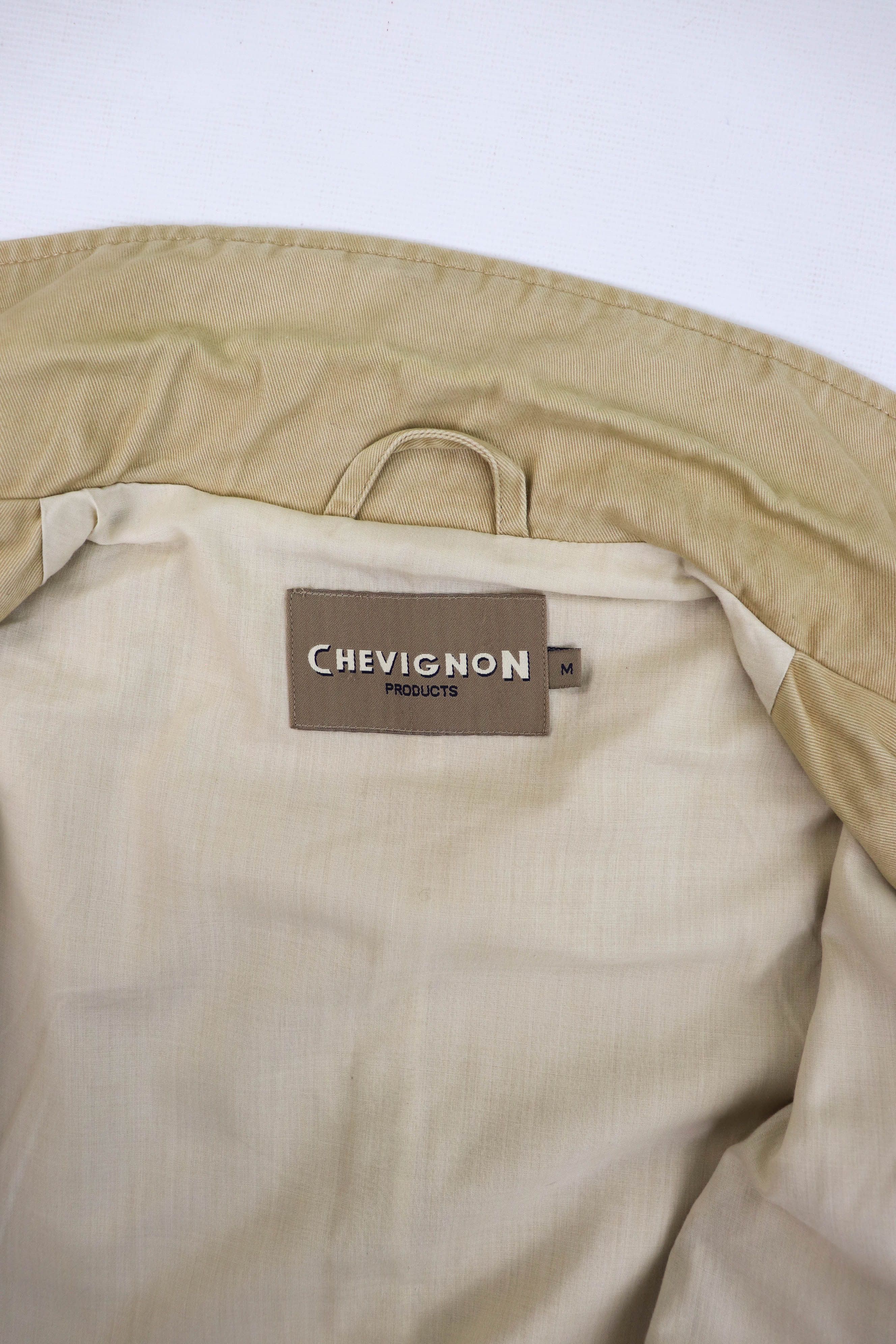 Chevignon CHEVIGNON Vintage Sand Beige Cotton Zip Jacket Size US M / EU 48-50 / 2 - 10 Thumbnail