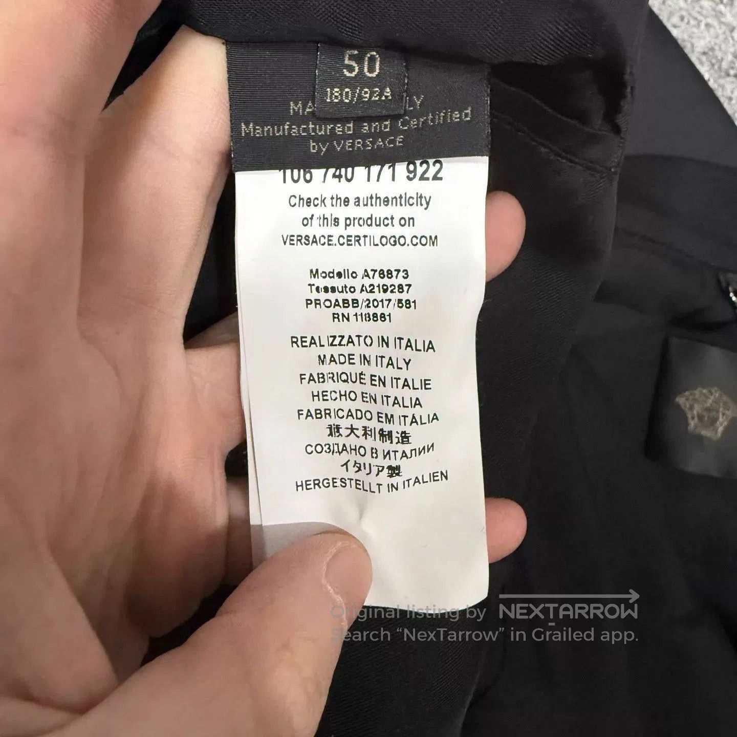 Versace Black Bomber Jacket with White Stripes Size M. Size US M / EU 48-50 / 2 - 4 Thumbnail