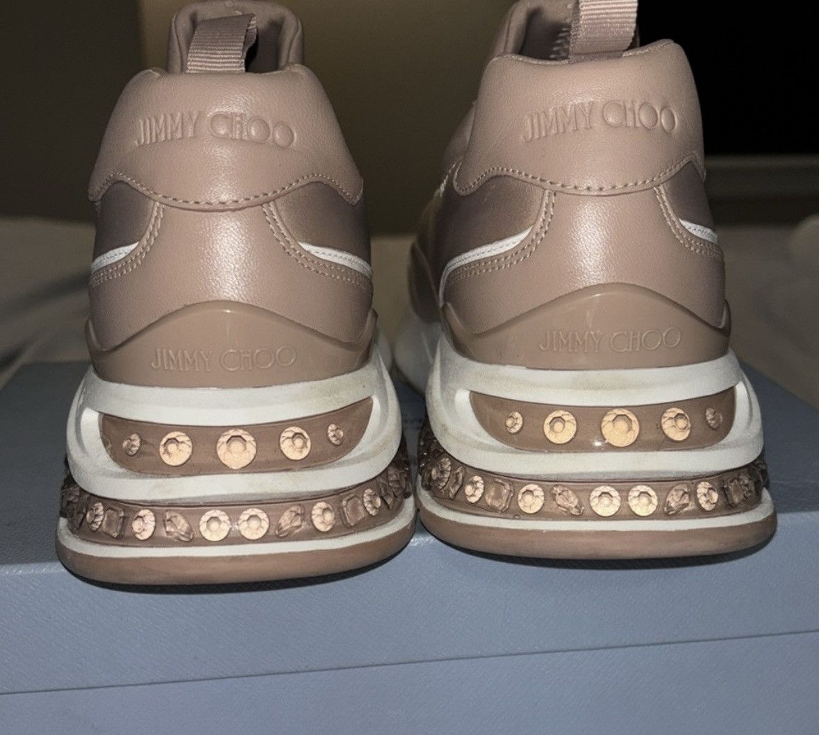 Jimmy Choo Authentic Jimmy Choo nude pink sneakers Size US 10 / IT 40 - 6 Thumbnail