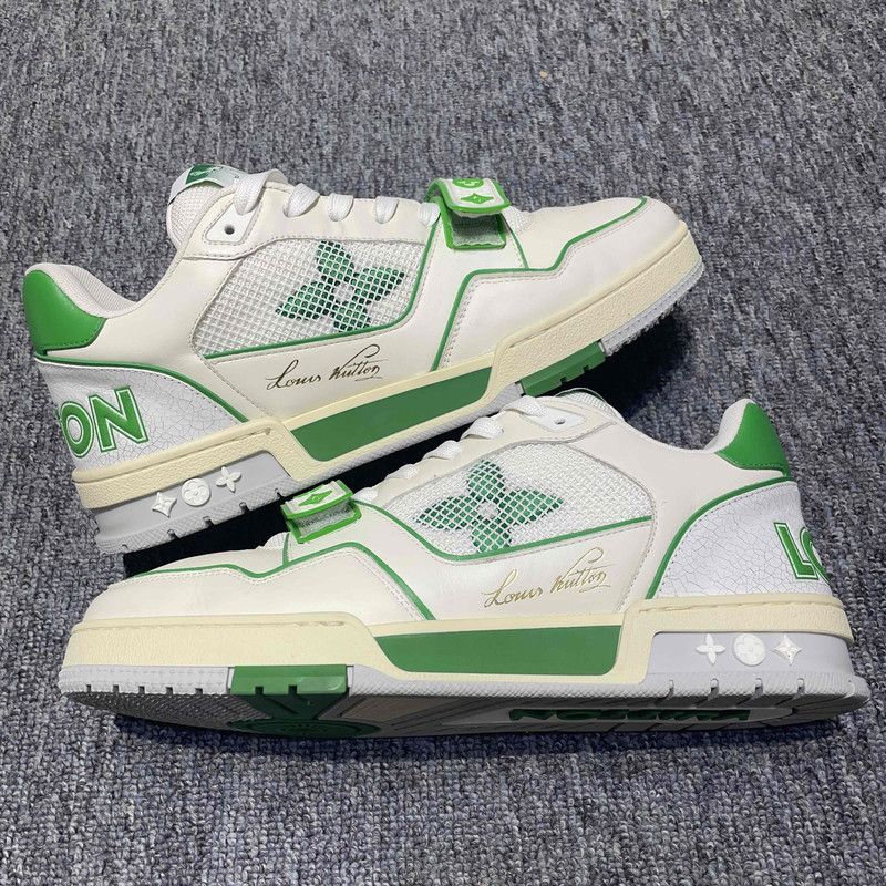 Louis Vuitton Louis Vuitton Classic Trainer Sneakers in White and Green - Size US 8 / EU 41 - 8 Thumbnail
