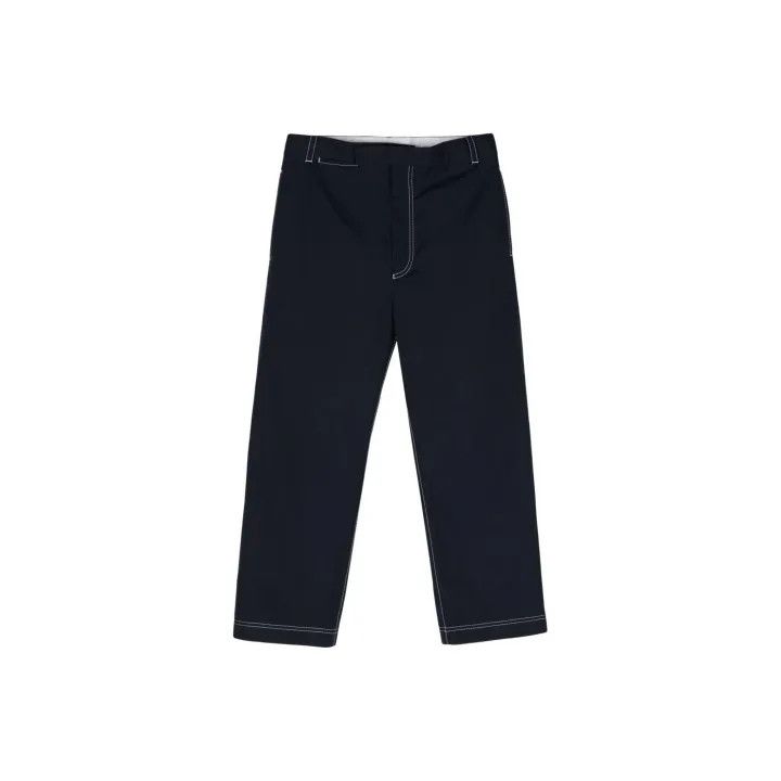 Thom Browne Thom Browne Navy Blue Straight-Cut Casual Pants 0079 Size US 26 / EU 42 - 1 Thumbnail