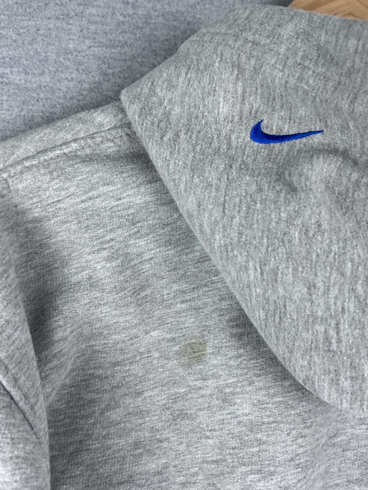 Nike × Vintage Nike Y2K Hoodie Gray Men’s Medium Spellout 2000s Blue Size US M / EU 48-50 / 2 - 5 Thumbnail