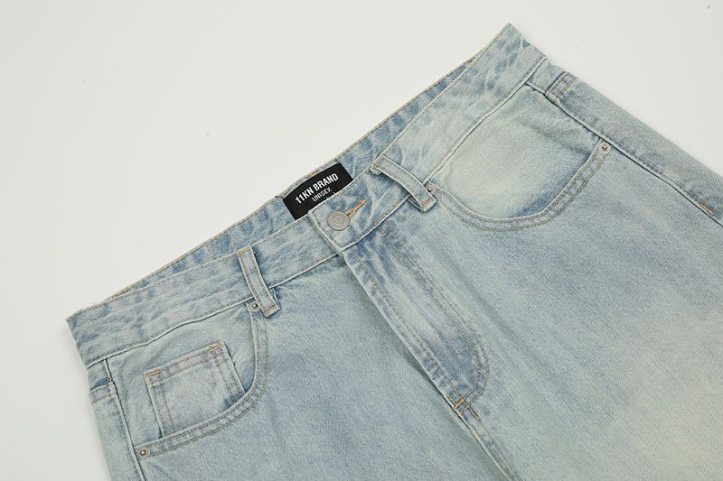 Japanese Brand American retro loose straight washed wide-leg jeans Size US 32 / EU 48 - 3 Thumbnail