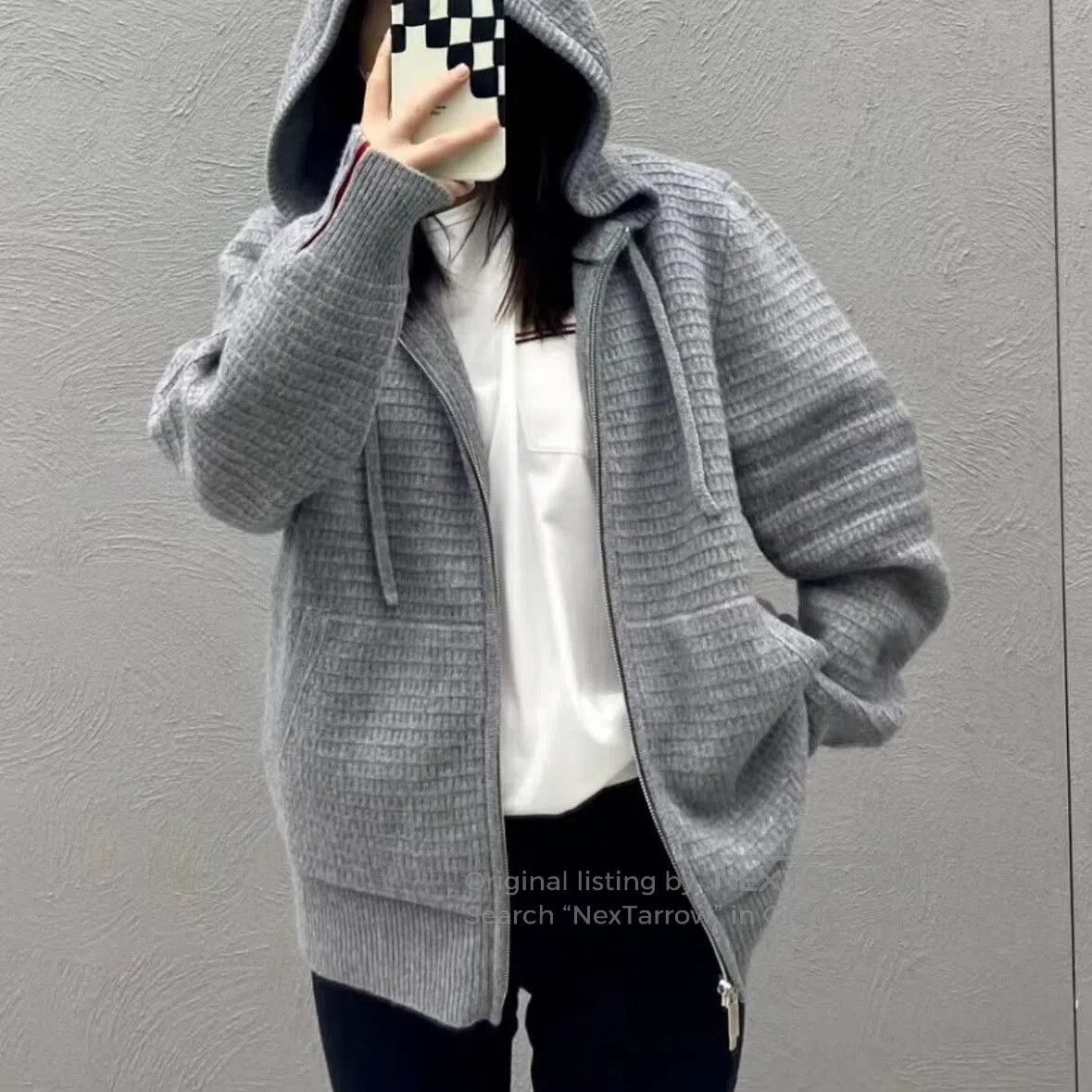 Thom Browne thom browne gray hooded wool jacket. Size US XS / EU 42 / 0 - 6 Thumbnail