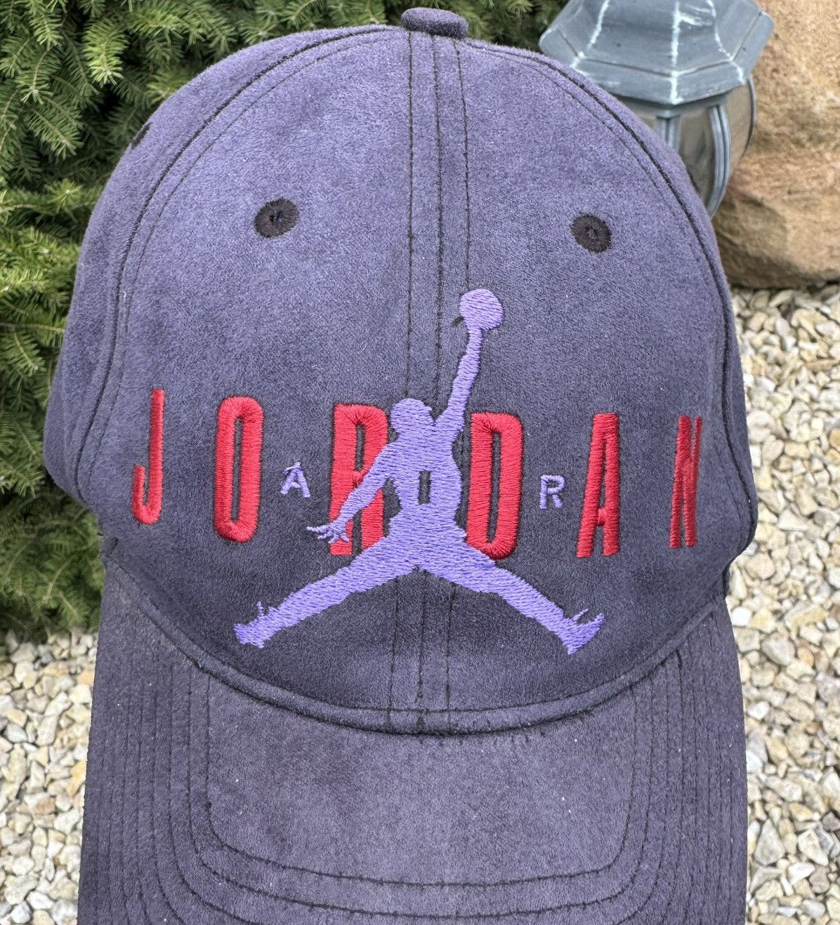 Other 1990s Vintage Jordan Big Logo Velour Cap Hat Size ONE SIZE - 4 Thumbnail