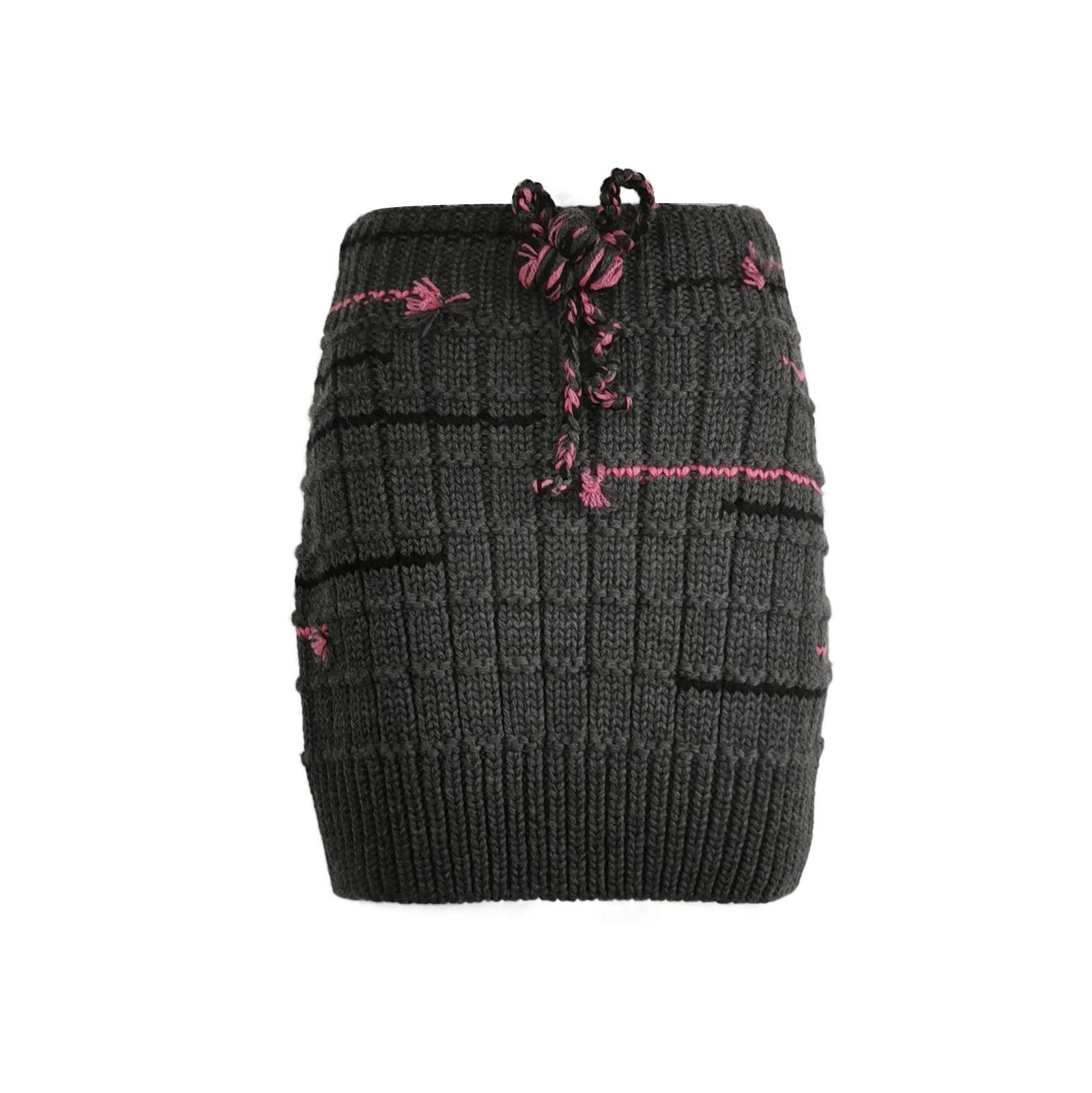 Prada Prada Contrast Wool Skirt 0089 Size 40" / US 18 - 1 Thumbnail