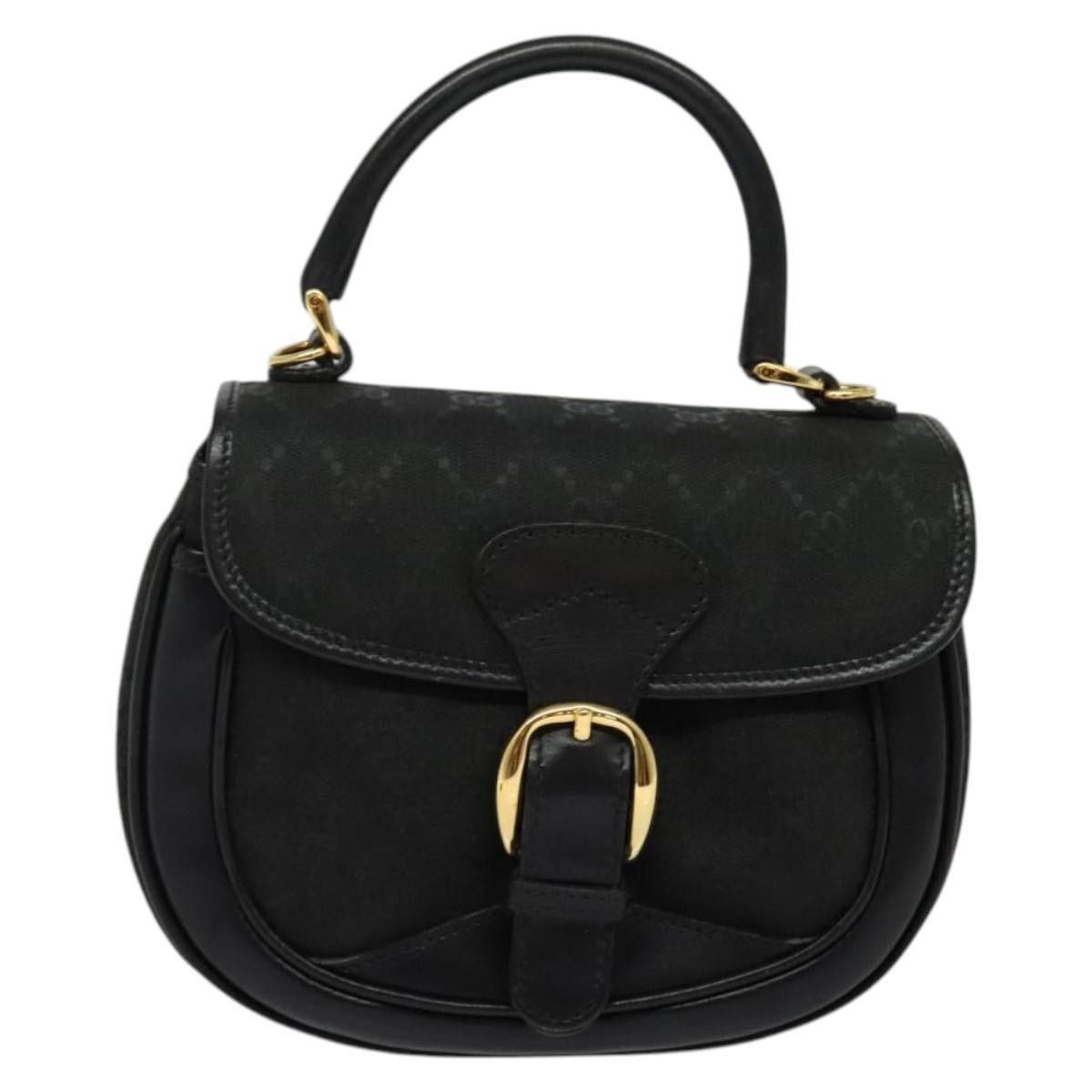 Gucci GUCCI GG Canvas Hand Bag Black Gold 000 2058 000 2058 Size ONE SIZE - 12 Thumbnail