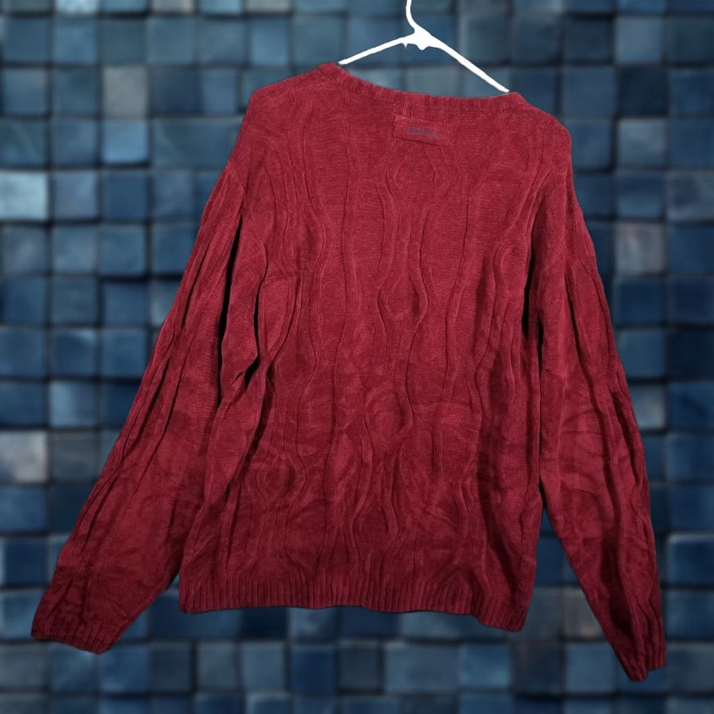 Nautica Nautica Sweater Mens 2XL Red Cable Knit Crewneck Pullover Cotton Blend Casual Mens Size US XXL / EU 58 / 5 - 1 Thumbnail
