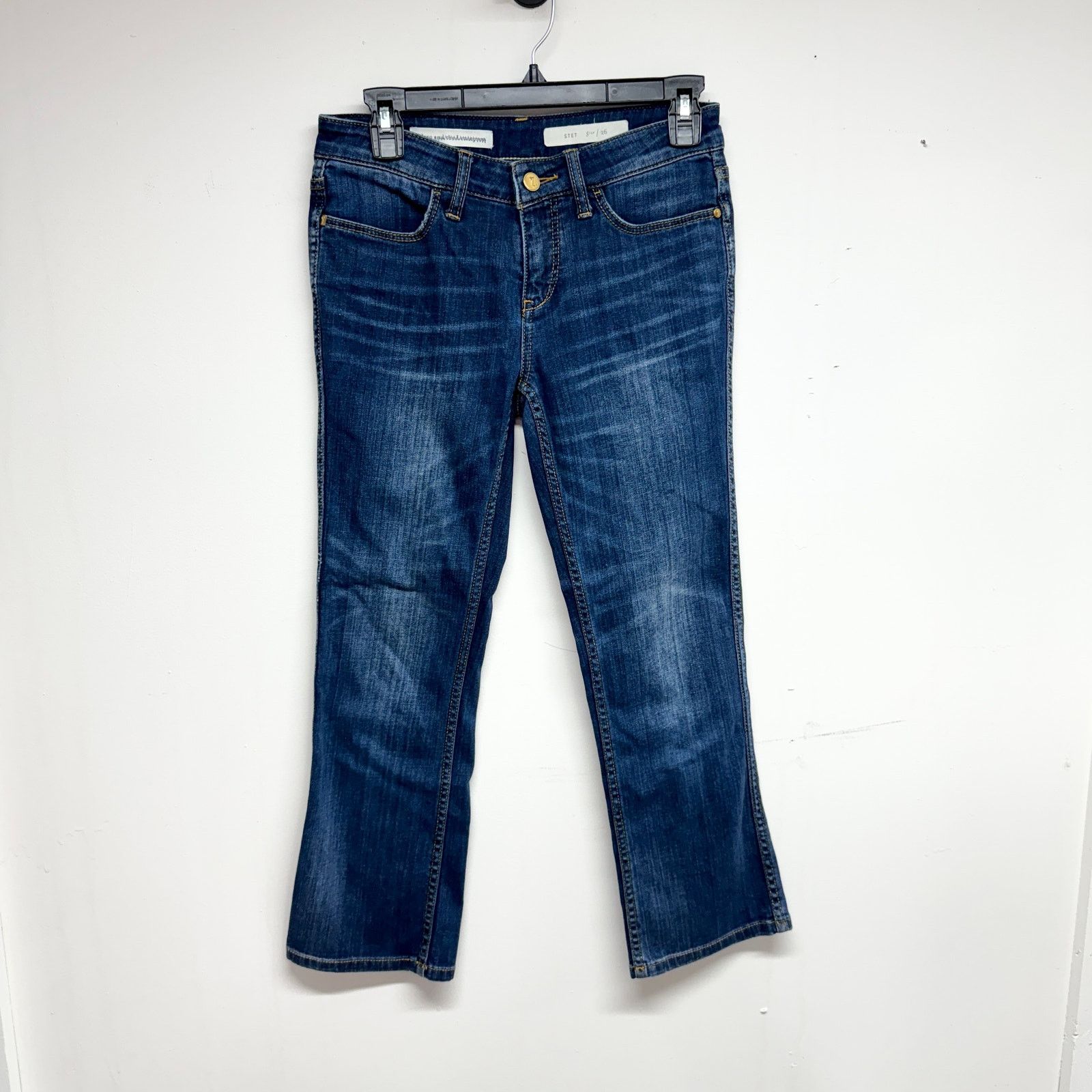 Anthropologie Pilcro and the Letterpress Stet Cropped Flared Jeans Size 26 Size 26" / US 2 / IT 38 - 1 Thumbnail
