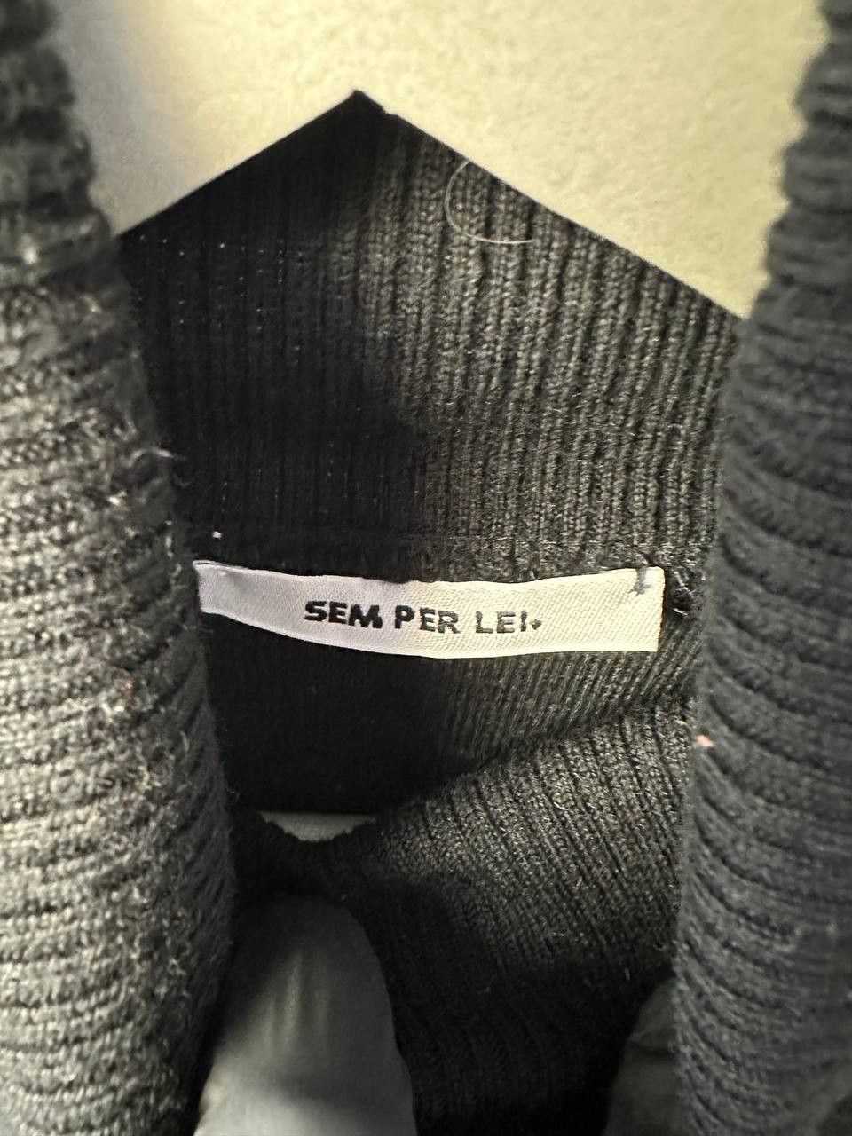 Other Sem Per Lei Turtle Neck Sweater Vest Black Stretched Size M / US 6-8 / IT 42-44 - 8 Thumbnail