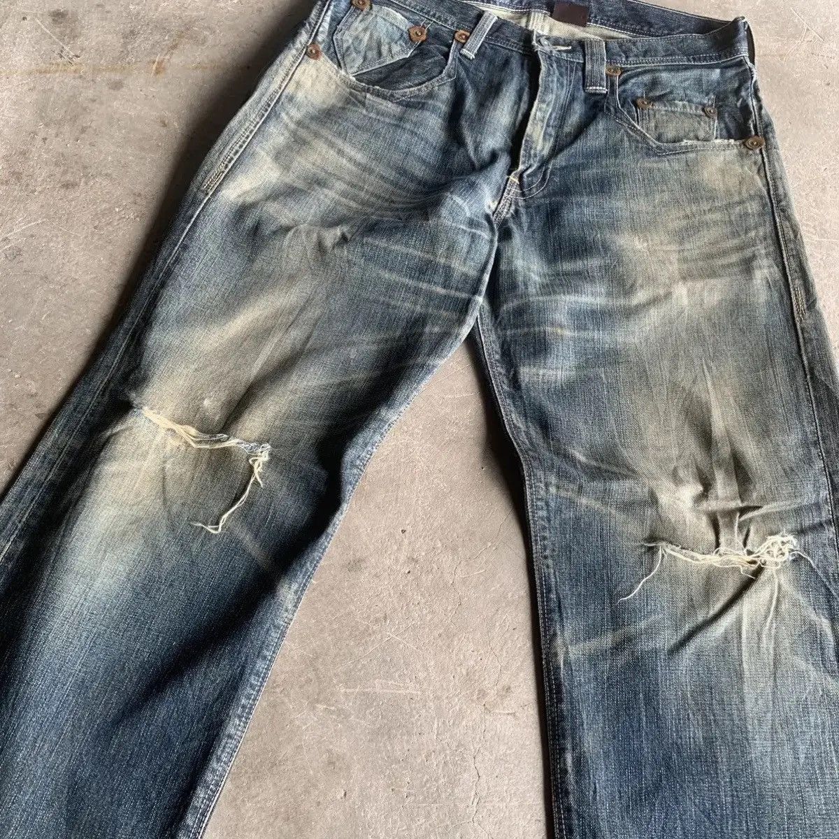 Levi's Levi’s 503XX Jeans Mudwash 32x31 Distressed Denim Pants Size US 32 / EU 48 - 4 Thumbnail