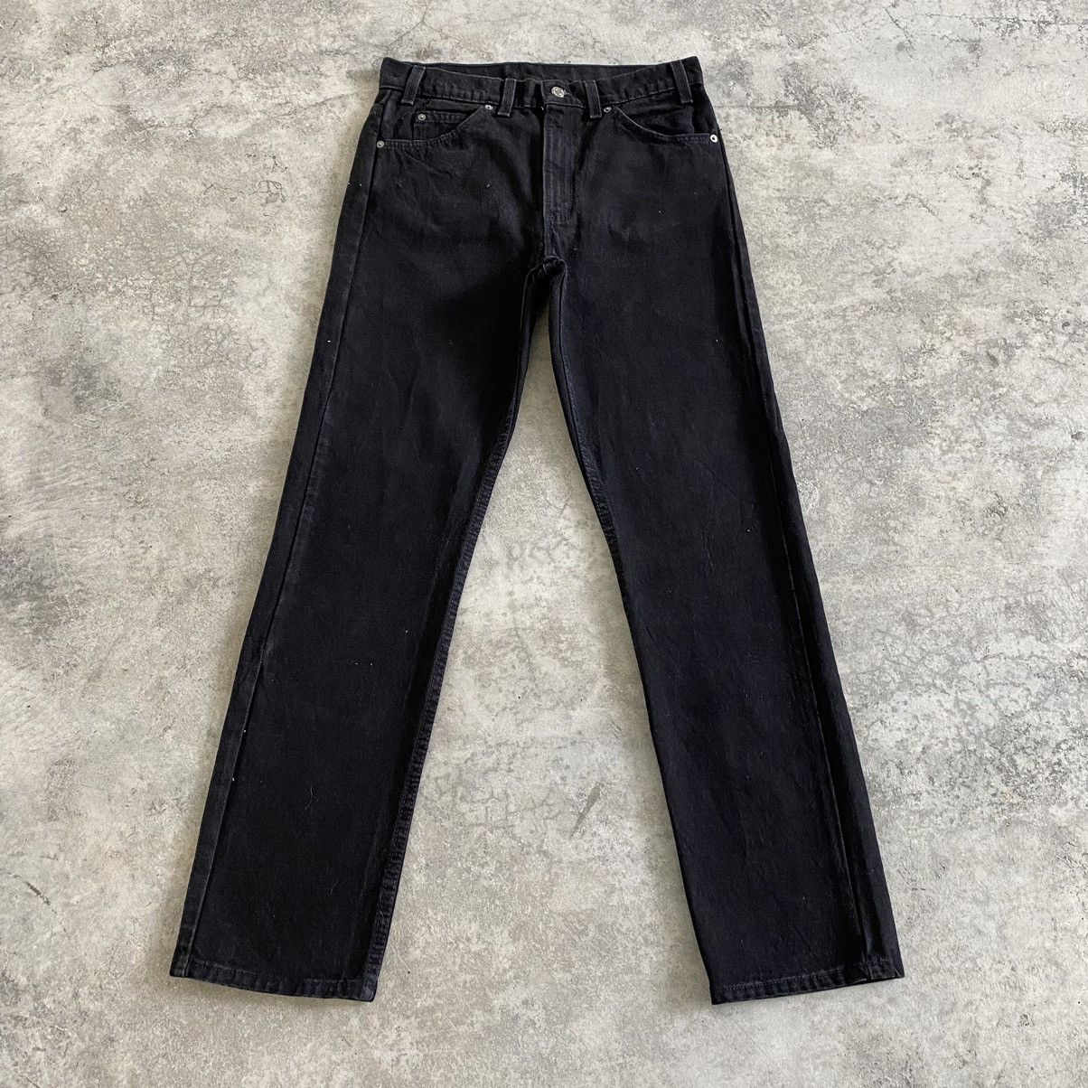 Levi's VTG 1995 Levis 505 Orange Tab Straight Leg Black Denim Size US 31 - 1 Thumbnail
