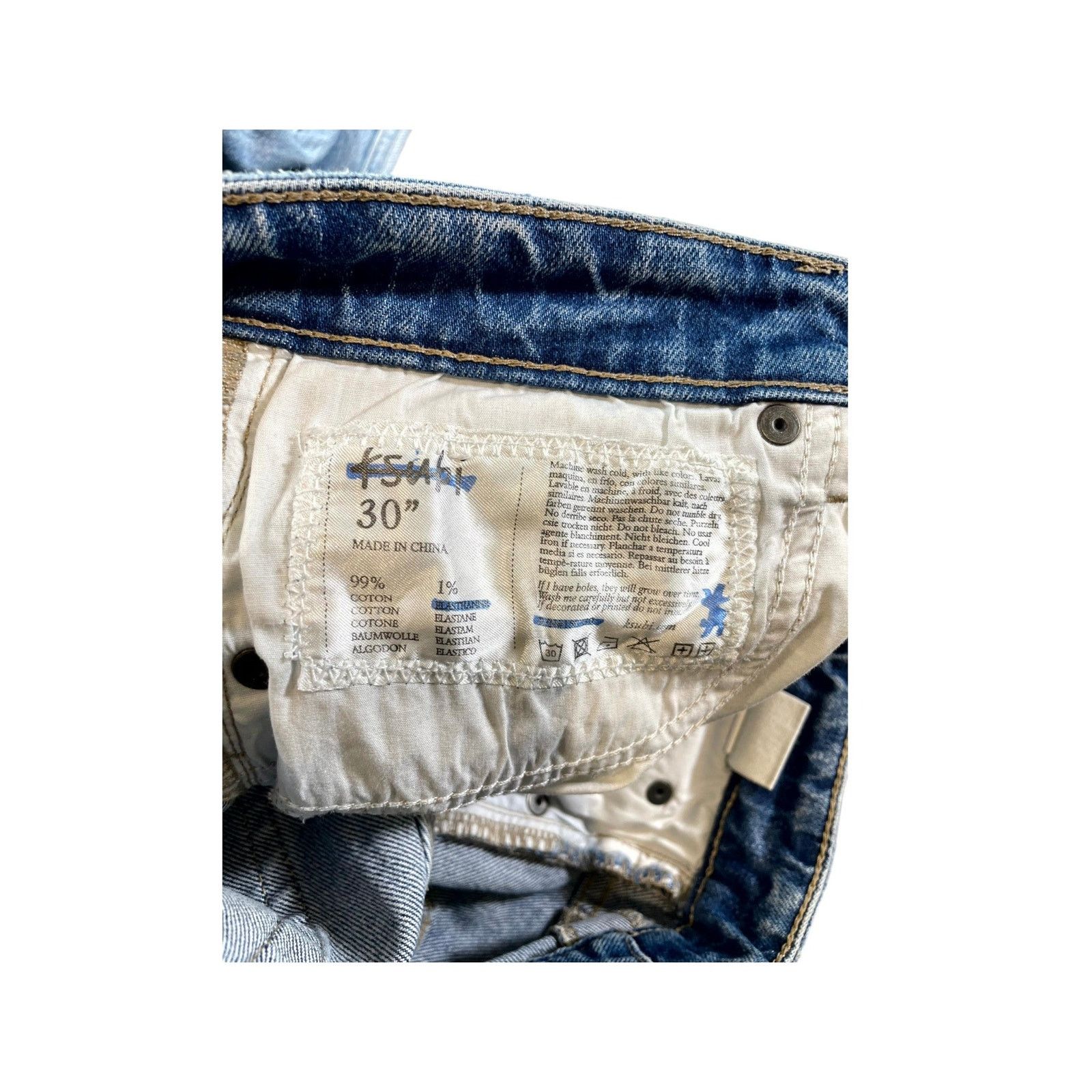 Ksubi Ksubi "Cheetah Patchwork" Light Wash Jeans Size US 30 / EU 46 - 7 Thumbnail