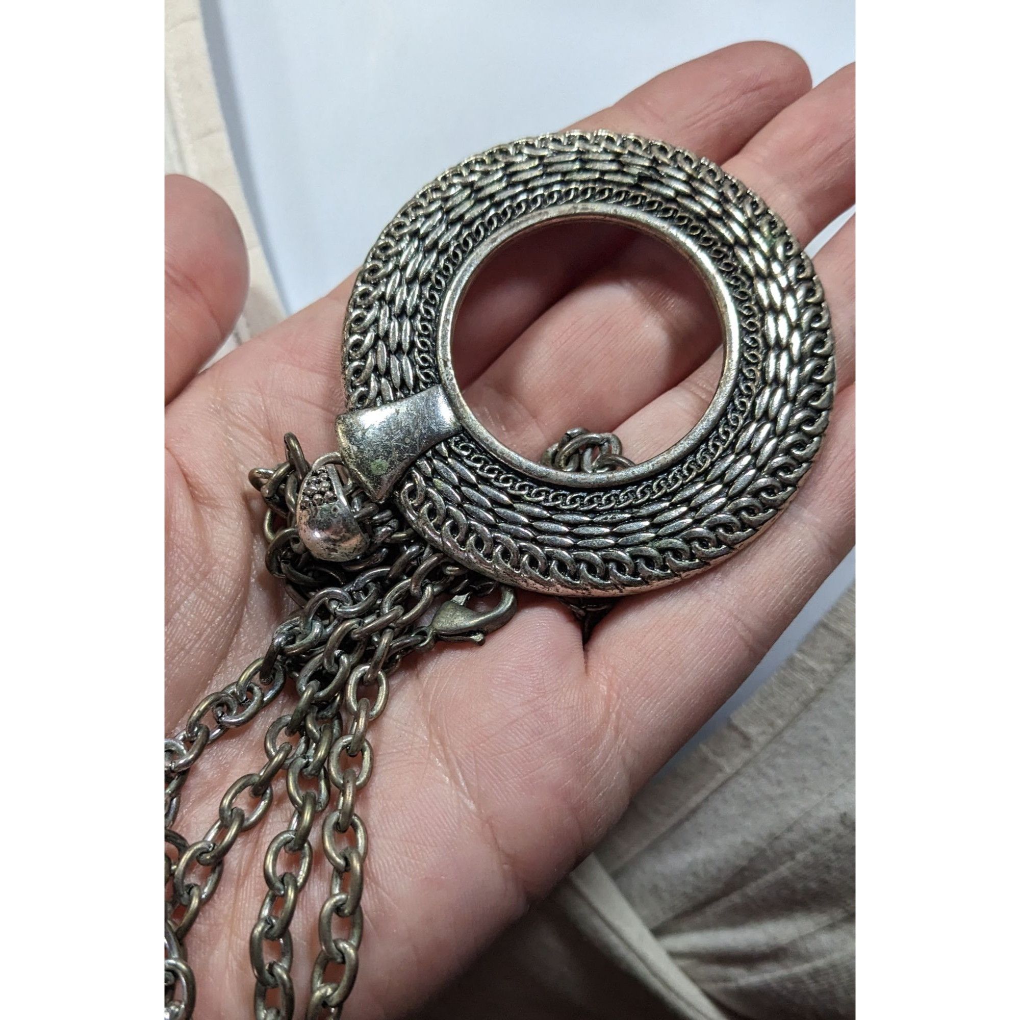 Other Unique Bohemian Open Circle Medallion Pendant Necklace Size ONE SIZE - 4 Thumbnail