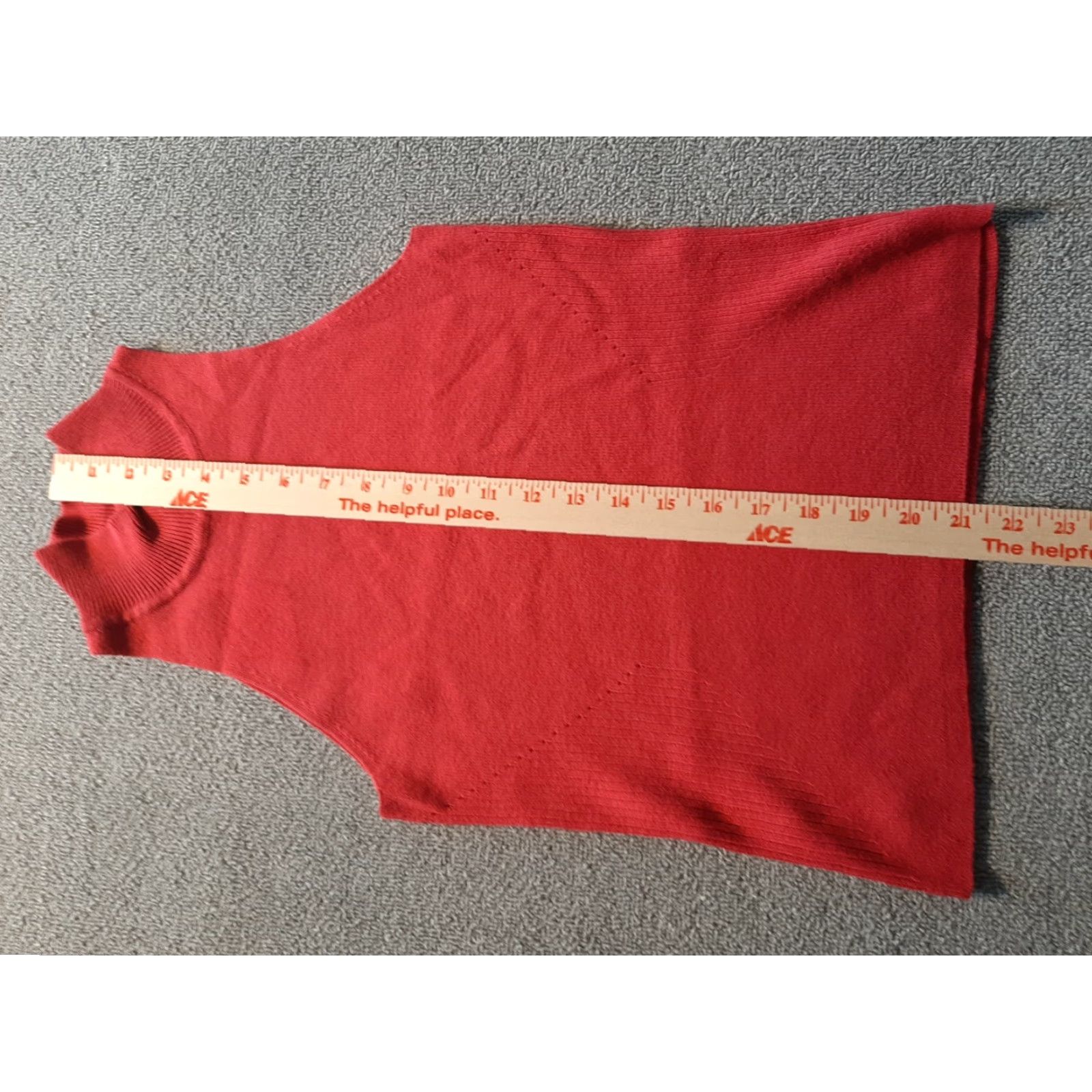 Mossimo Mossimo Shirt Sweater, Womens, XS, Red, Sleeveless, Cardigan Size XS / US 0-2 / IT 36-38 - 2 Thumbnail