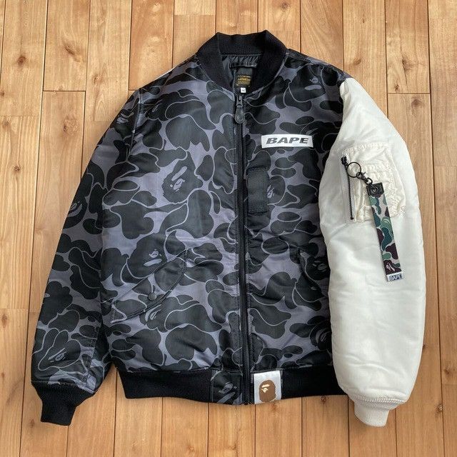 Bape BAPE STA MA-1 Bomber Jacket a bathing ape star BAPE CAMO Size US XL / EU 56 / 4 - 2 Thumbnail