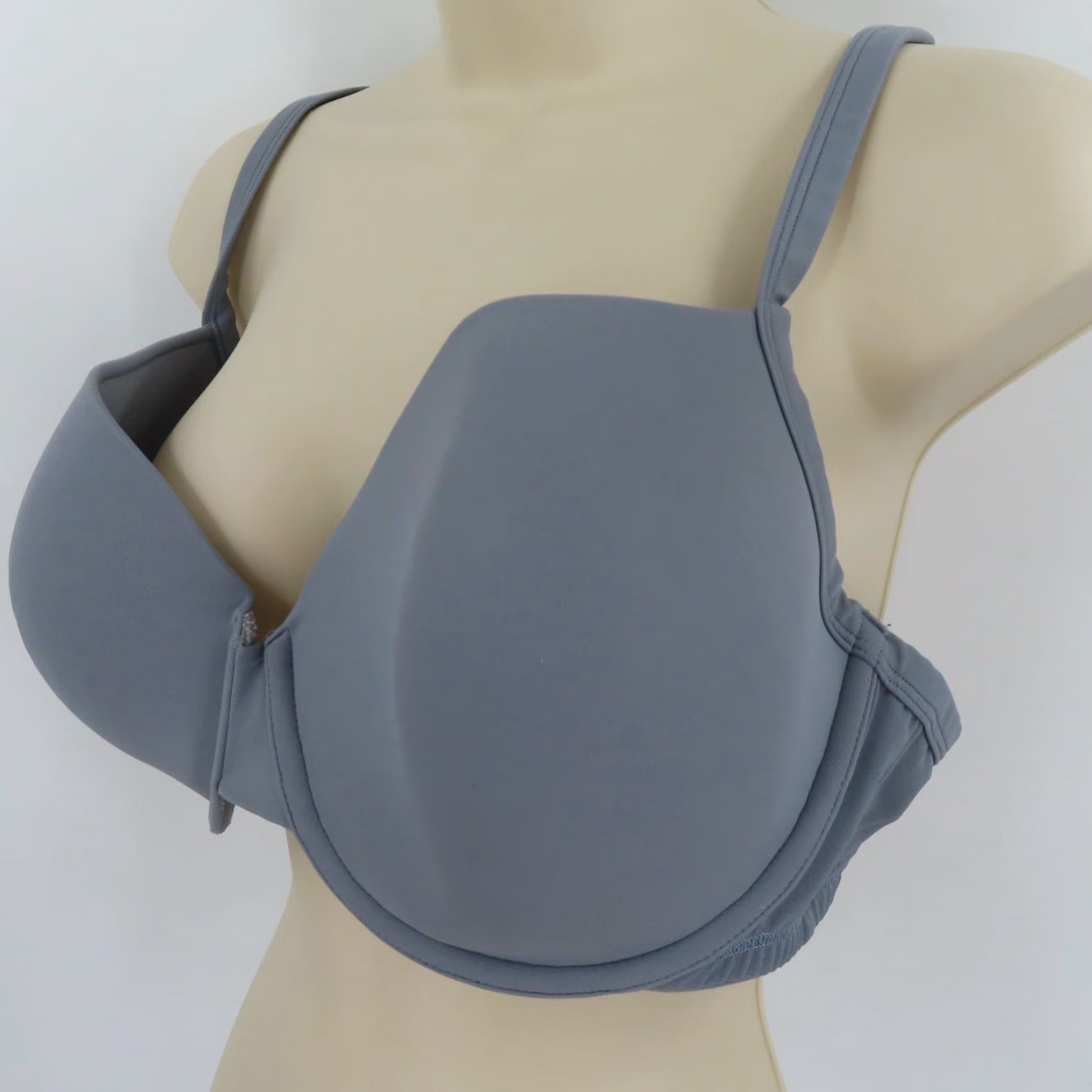 Vintage Cacique Bra Solid Gray Lined Underwire Plus Size 42DD Hook Eye Closure Womens Shirt? Size ONE SIZE - 4 Thumbnail