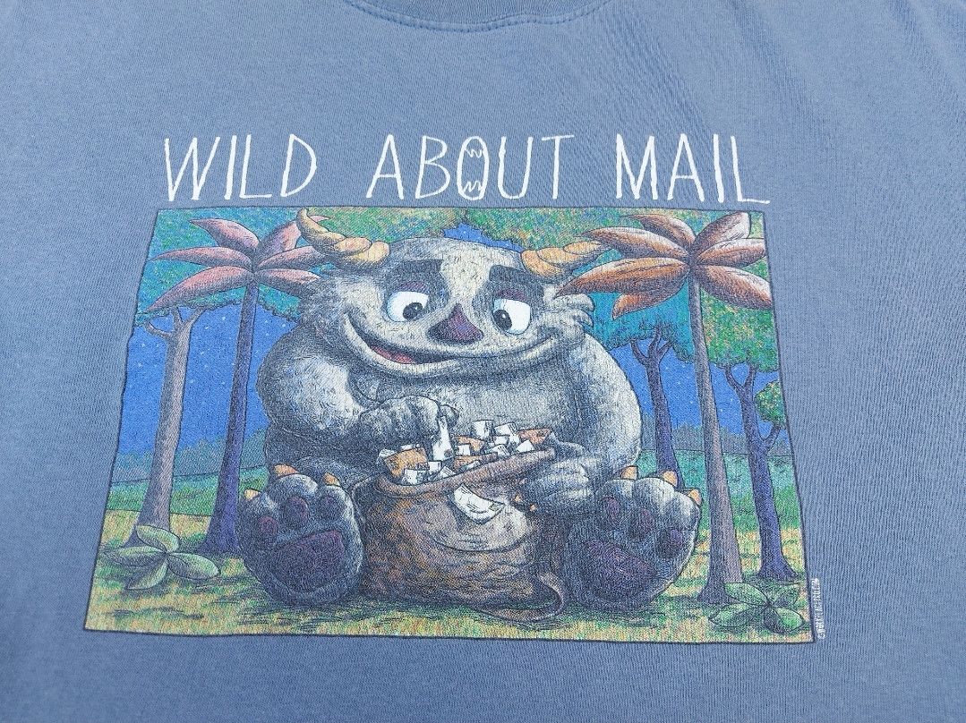 Vintage VTG WILD ABOUT READING WHERE THE WILD THINGS ARE parody TER Size US XL / EU 56 / 4 - 4 Thumbnail