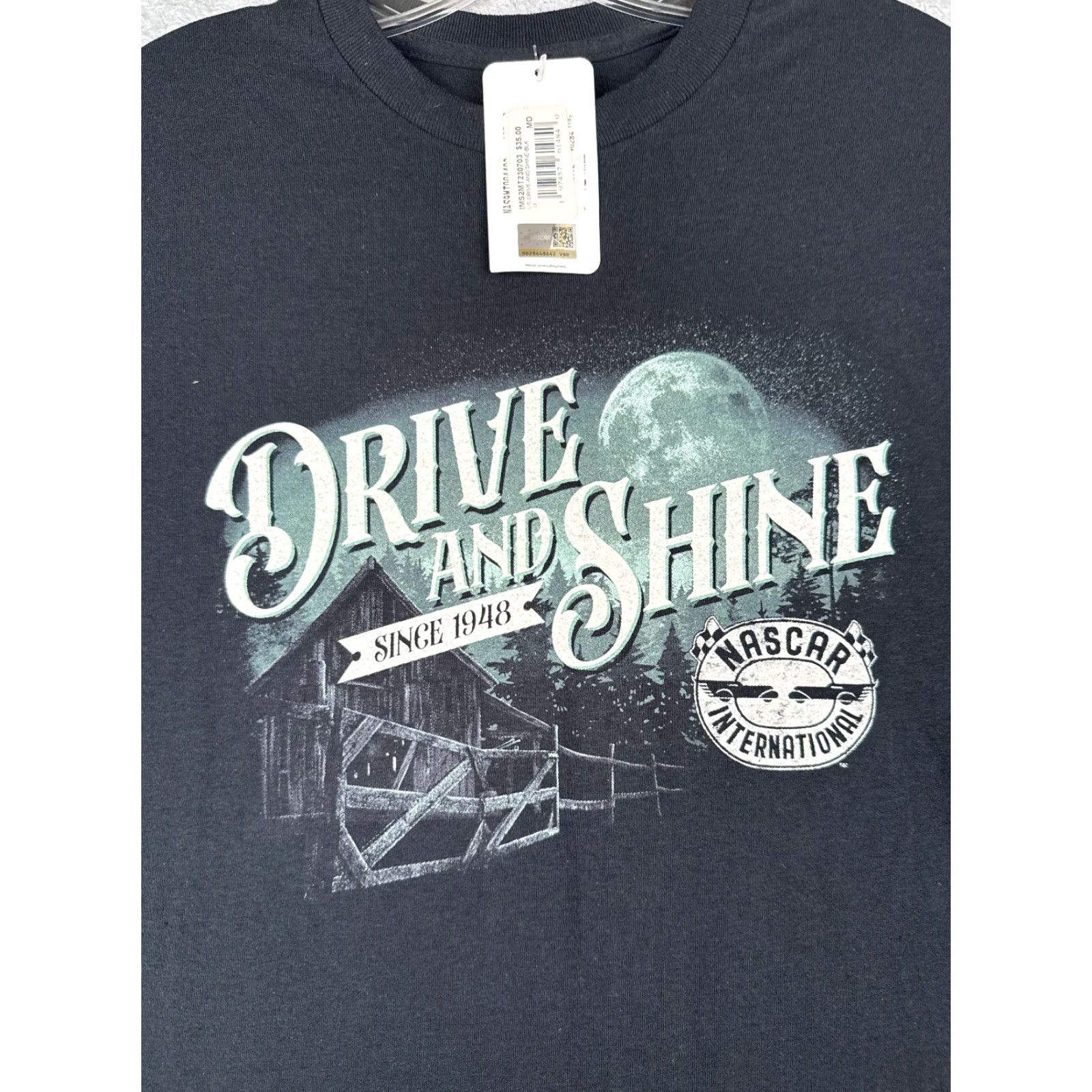 NASCAR Nascar Classics Shirt Mens M Black Cotton Jersey Crew Neck Logo White Hole Review Size US M / EU 48-50 / 2 - 6 Thumbnail