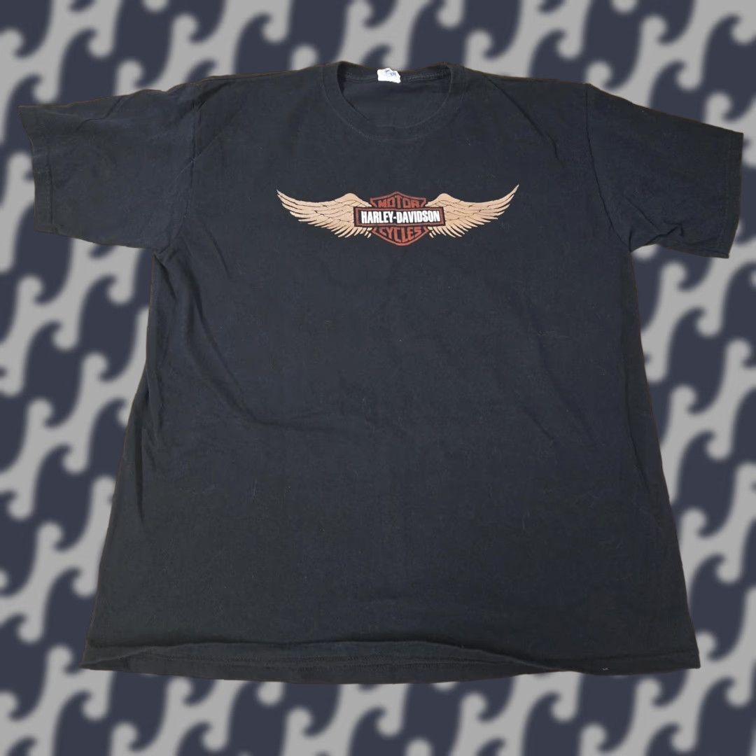 Harley Davidson VINTAGE Harley-Davidson Shirt Mens XL Black Nuevo Progreso Mexico Biker Wings Tee Cotton Size US XL / EU 56 / 4 - 1 Thumbnail