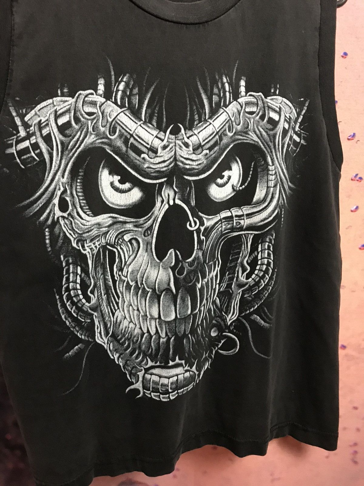 Band Tees × Vintage Vintage Skull Skeleton logo band tee Size US M / EU 48-50 / 2 - 2 Thumbnail