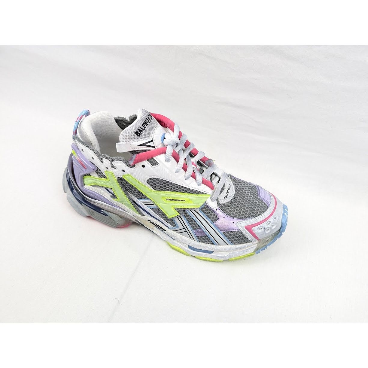 Balenciaga o1rshd1 Fluo Upper/ Mesh Runners in Multicolor Size US 11 / EU 44 - 3 Thumbnail