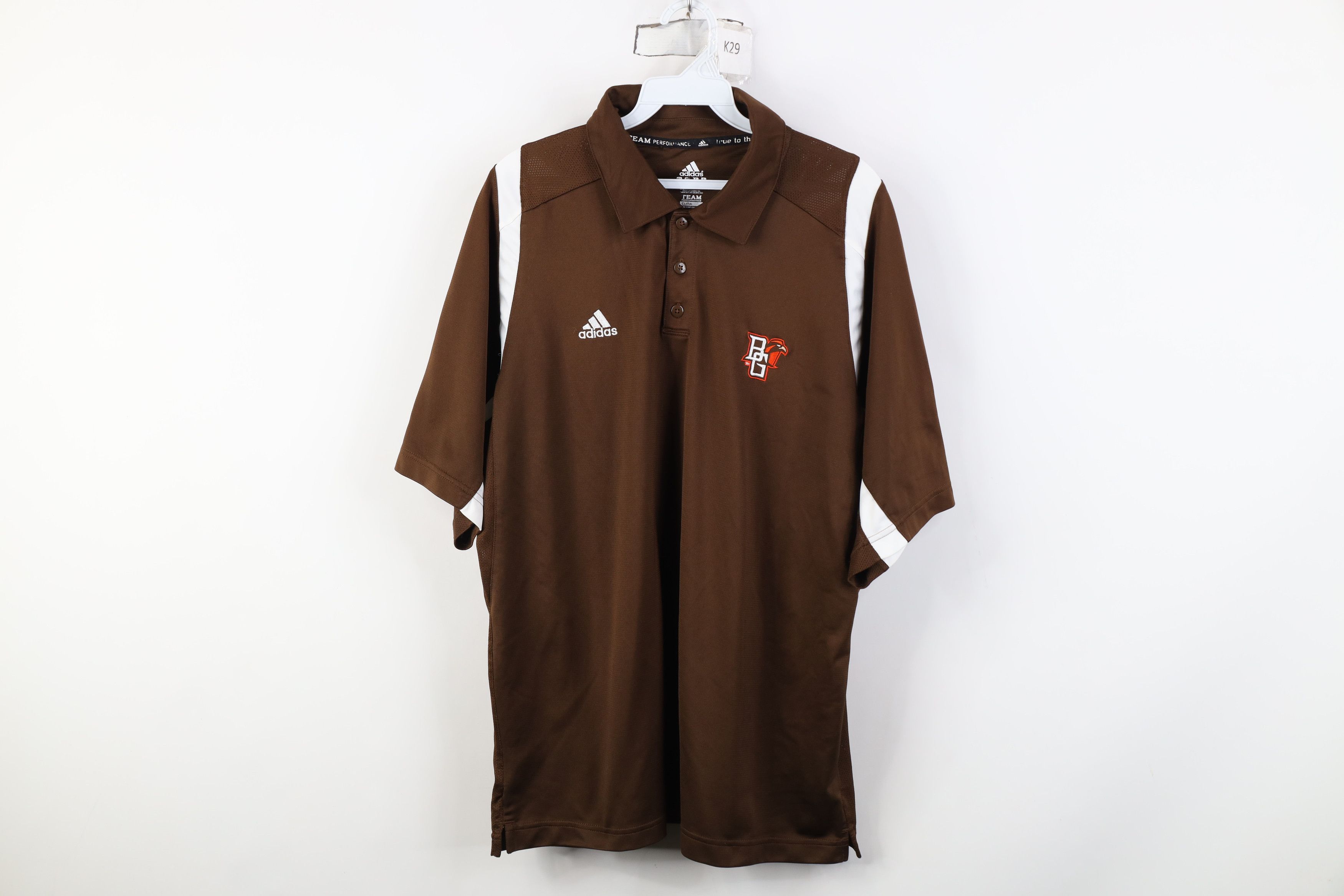 Adidas Adidas Bowling Green State University Football Polo Brown Size US L / EU 52-54 / 3 - 1 Thumbnail