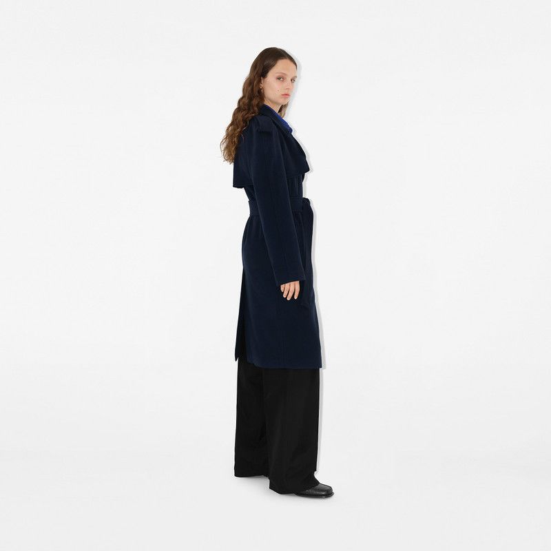 Burberry o1w1db10326 Cashmere Wrap Coat in Navy Size S / US 4 / IT 40 - 3 Thumbnail
