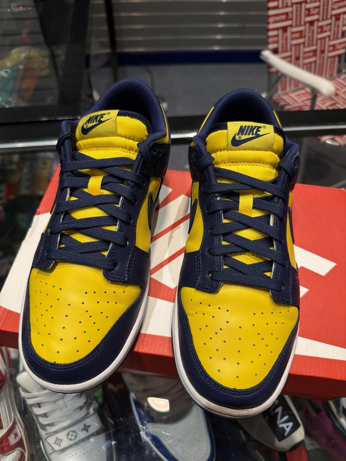 Nike Size 8.5 - Nike Dunk Low Michigan 2021 (DD1391 700) Size US 8.5 / EU 41-42 - 5 Thumbnail