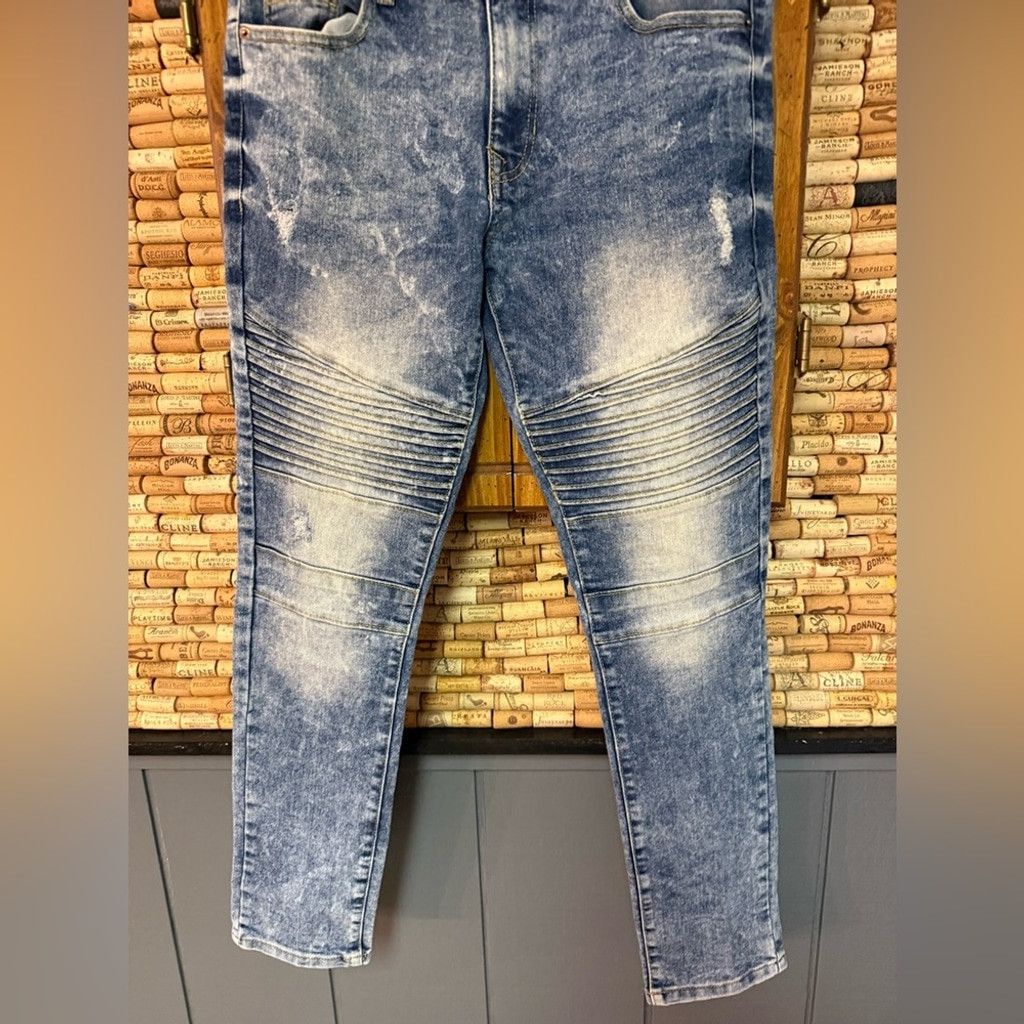 Southpole Y2K South Pole acid washed distressed skinny denim Size US 34 / EU 50 - 3 Thumbnail