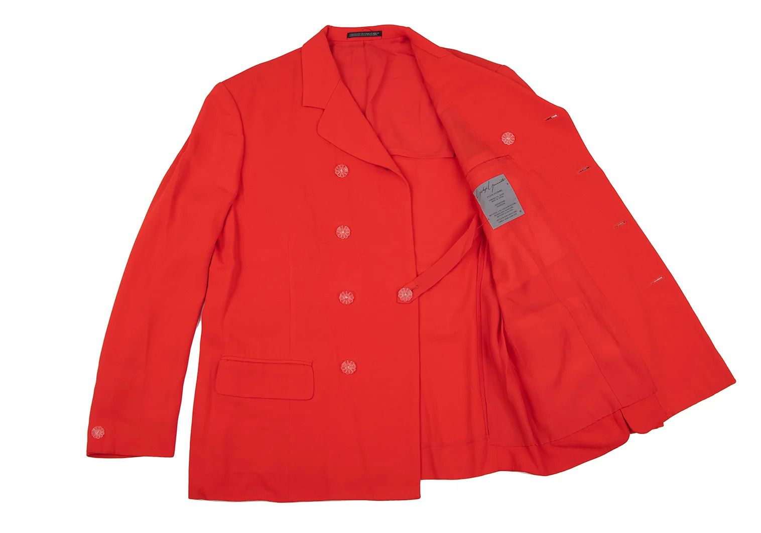 Yohji Yamamoto Yohji Yamamoto Rayon Jacket Red M Size US M / EU 48-50 / 2 - 14 Thumbnail