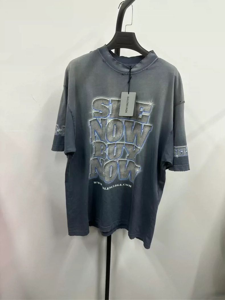 Balenciaga Balenciaga 24fw SNBN Distressed Short Sleeve Size US S / EU 44-46 / 1 - 1 Thumbnail