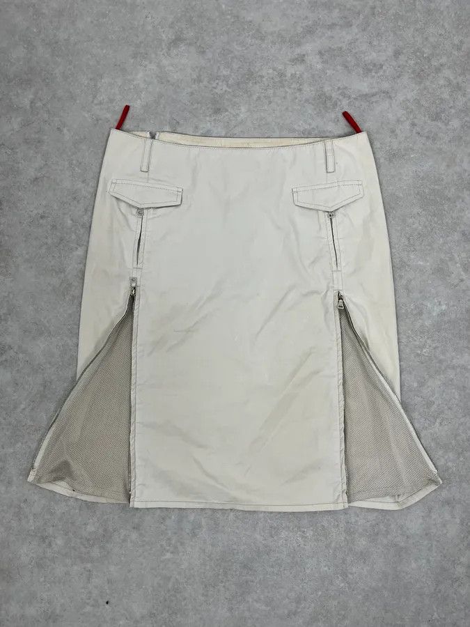 Prada Prada White Utility Multi Zips Skirt Size 30" / US 8 / IT 44 - 8 Thumbnail
