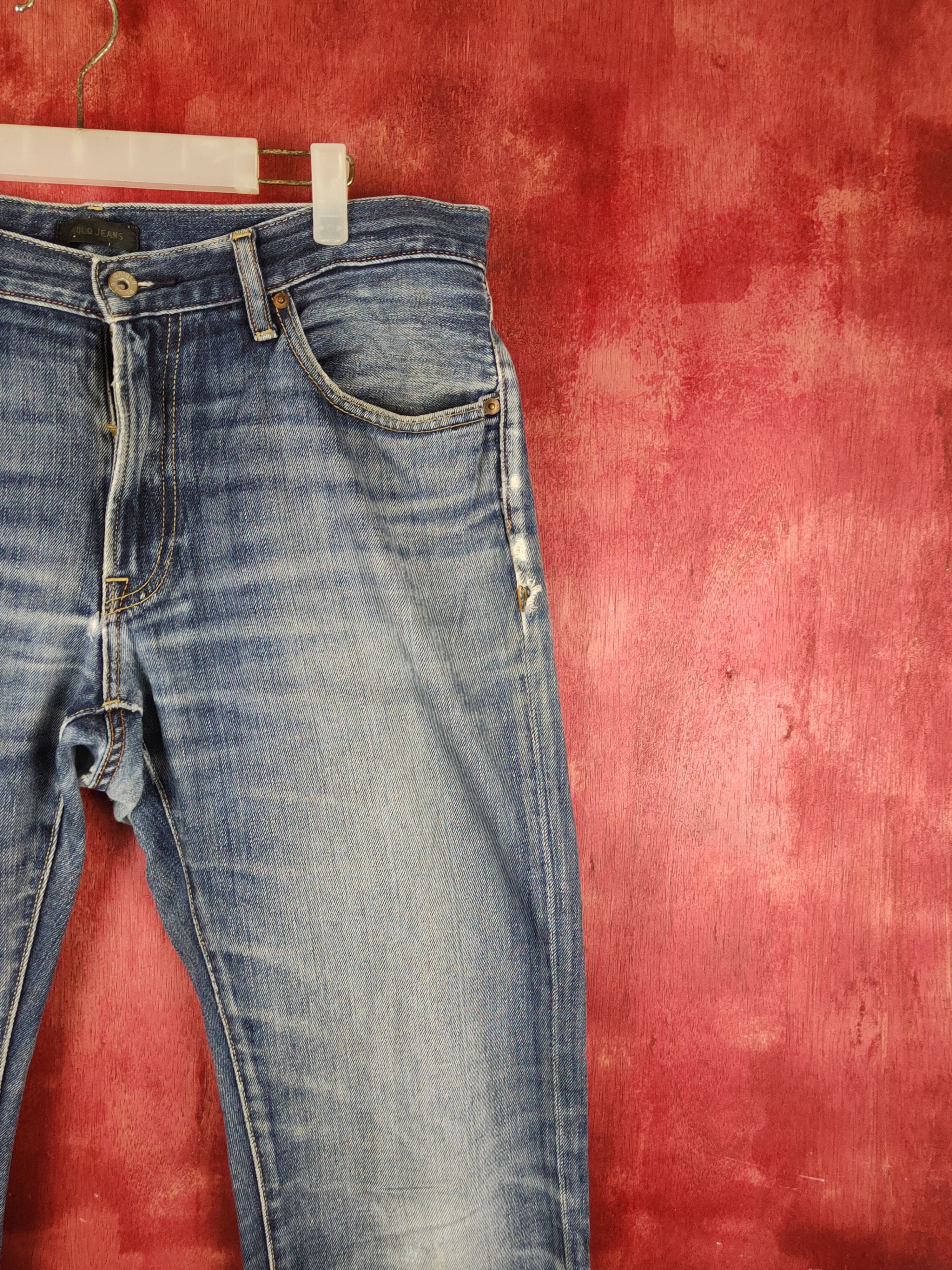 Japanese Brand Uniqlo vintage Dark Blue Faded jeans Denim #S1547 Size US 34 / EU 50 - 6 Thumbnail