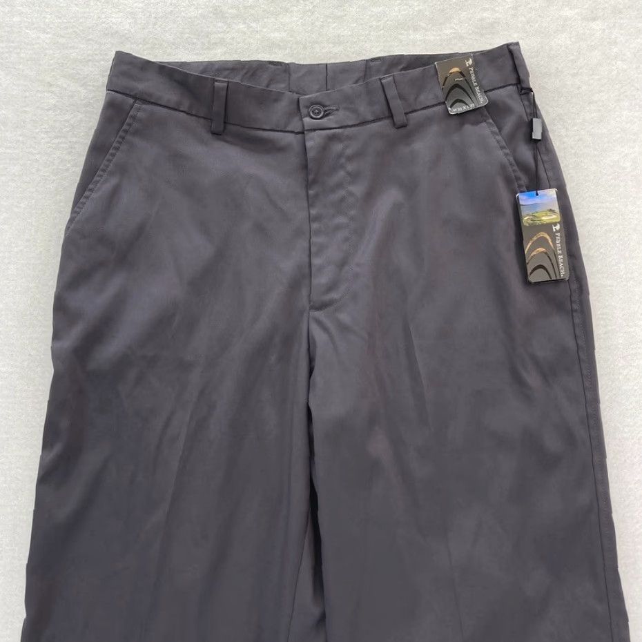 Vintage Pebble Beach Mens Golf Pants 32x32 Gray Performance Stretch Straight Leg Chino Regular Rise Front Flat Front Casual Pants Mens Size US 32 / EU 48 - 2 Thumbnail