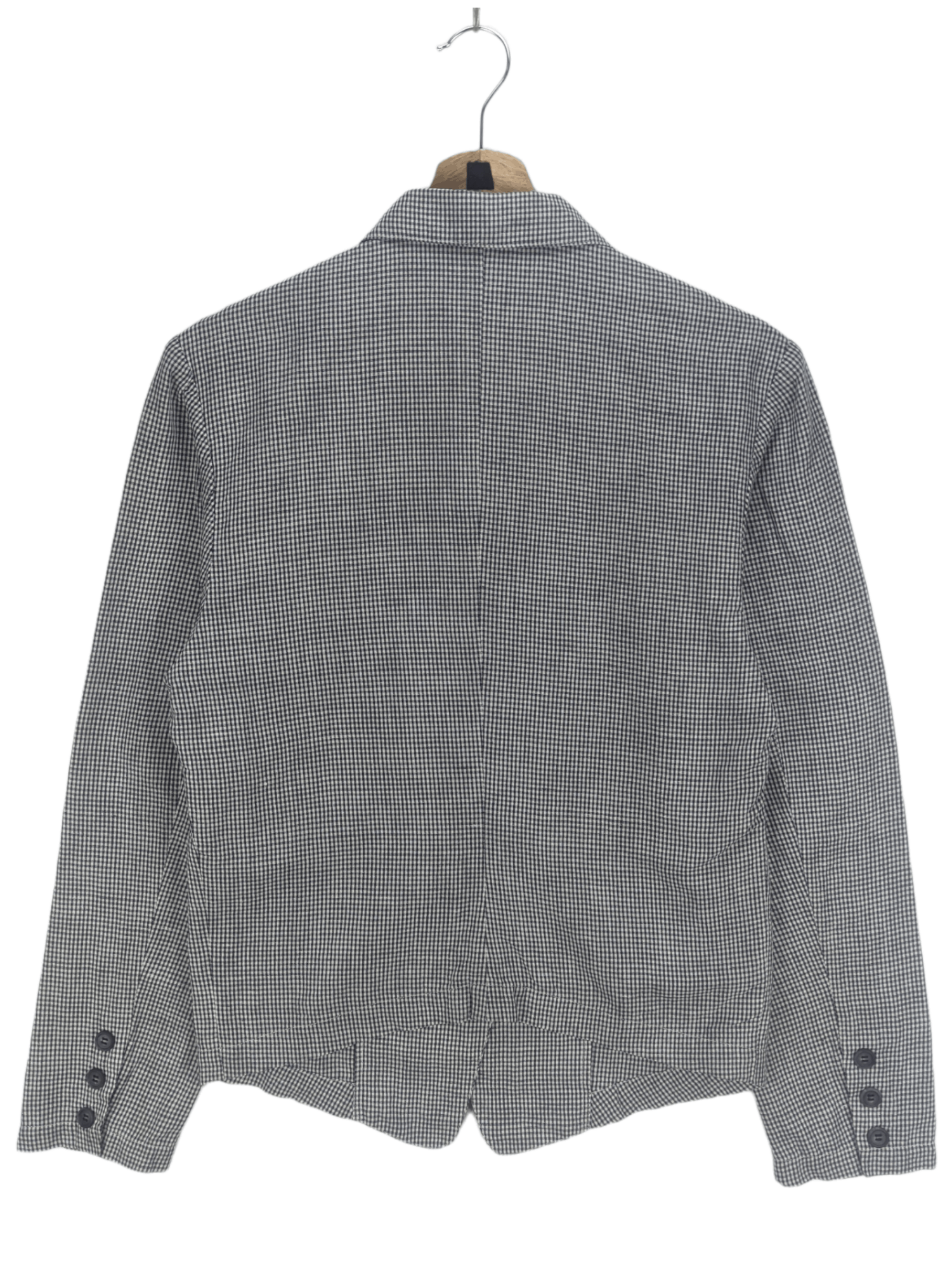 Issey Miyake Steals🔥Issey Miyaki Coat Jacket Gingham Checkered Size S / US 4 / IT 40 - 2 Thumbnail