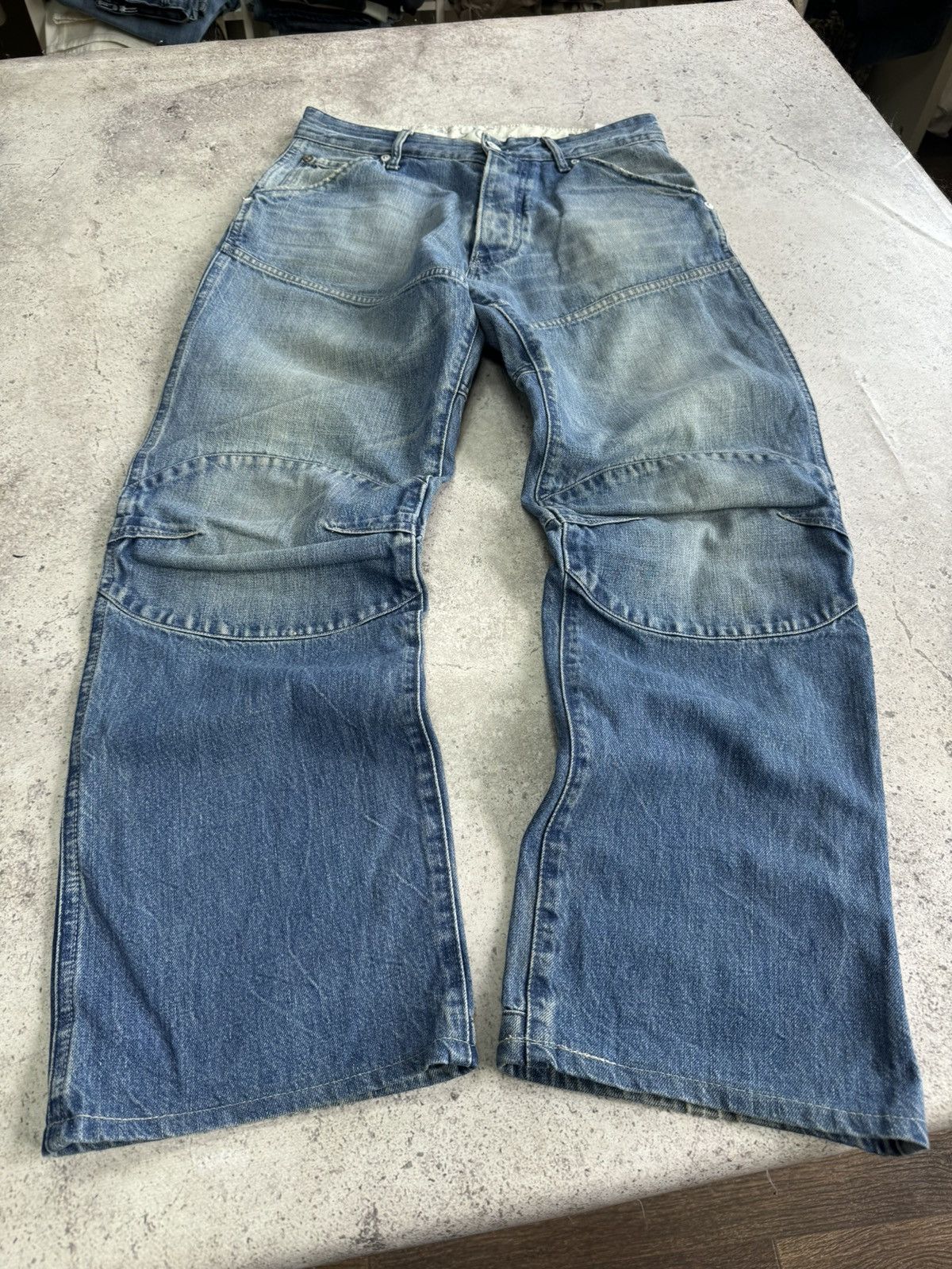 G-Star Vintage Stoned Cotton Washed Double Knee G-Star Jeans Size US 29 - 1 Thumbnail