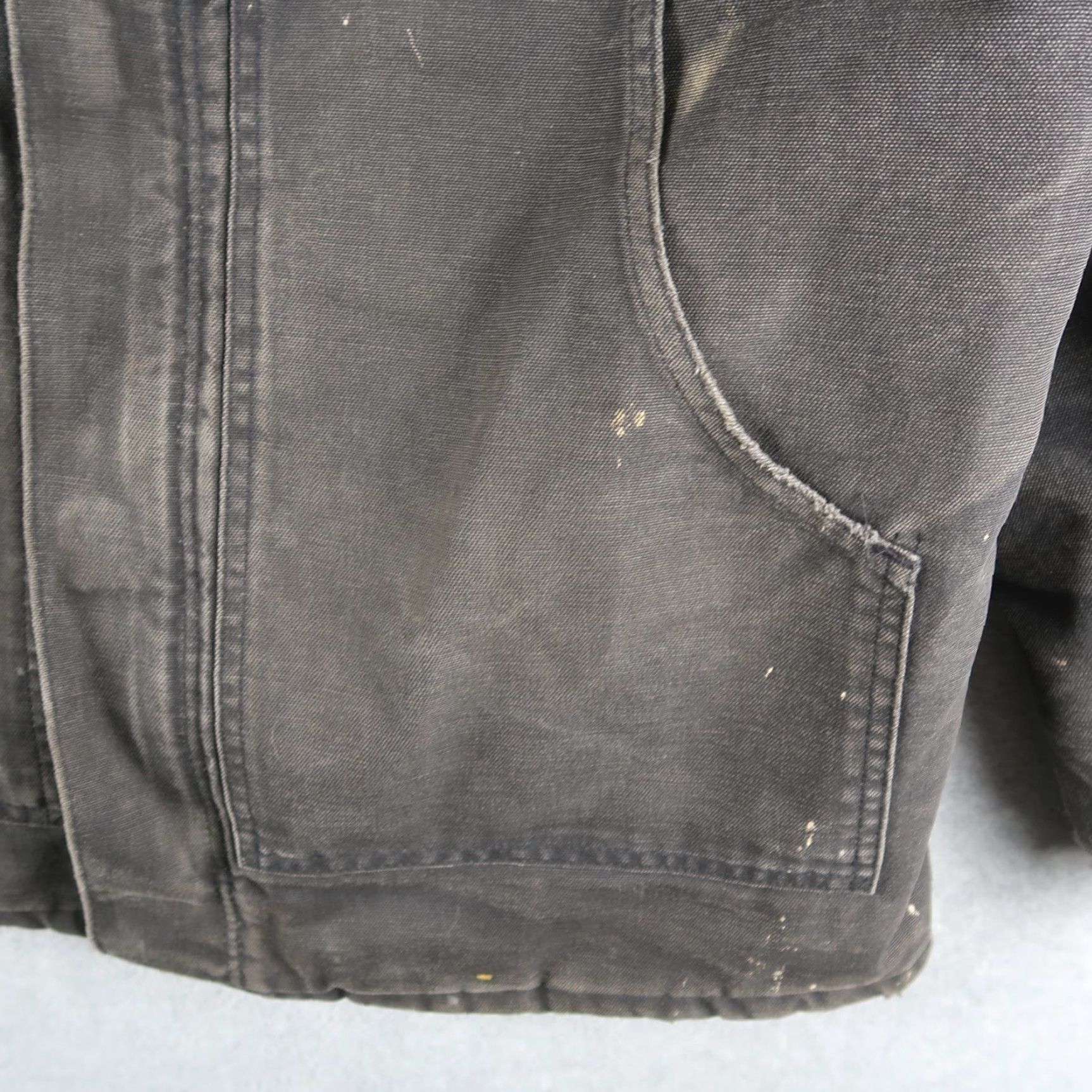 Carhartt VINTAGE Carhartt Jacket L Black Distressed Faded Cotton Canvas Workwear 90s Quilted Lined Mens Size US L / EU 52-54 / 3 - 5 Thumbnail