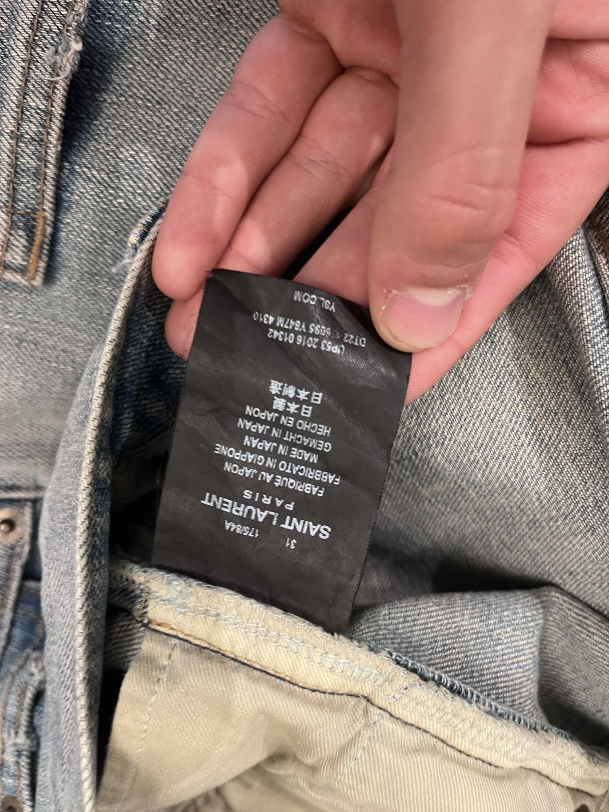 Saint Laurent Paris slp blue crash denim hedi slimane Size US 31 - 5 Thumbnail