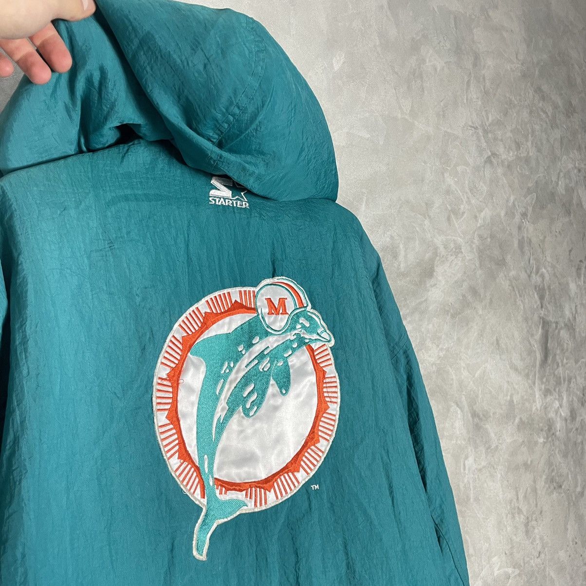 NFL × Starter × Vintage Vintage 90’s Starter Miami Dolphins Big Logo Jacket Size US L / EU 52-54 / 3 - 14 Thumbnail