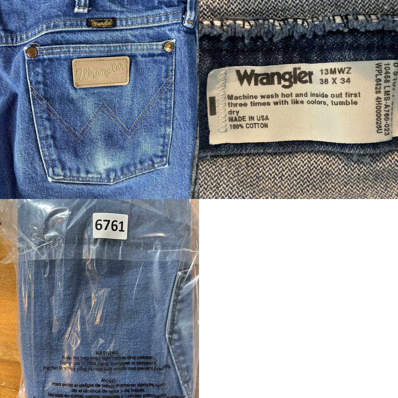 VINTAGE Wrangler 13MWZ Jeans Men