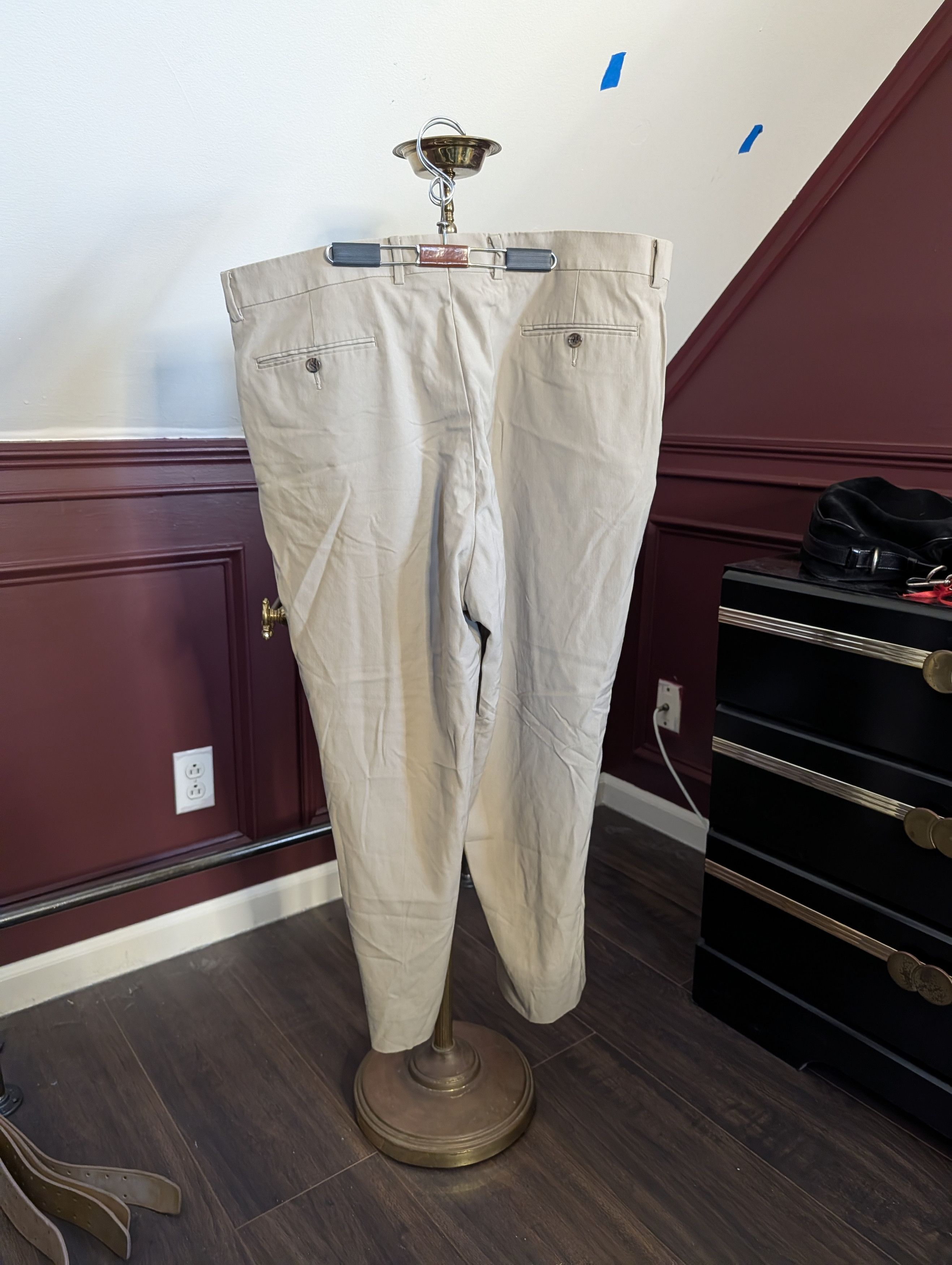 Barneys New York Vintage beige wool twill trousers / dress pants Size US 38 / EU 54 - 6 Thumbnail