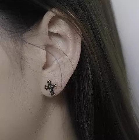 Werkstatt Munchen Werkstatt Munchen Cross Skull Pentagram Earrings 2 Size ONE SIZE - 4 Thumbnail