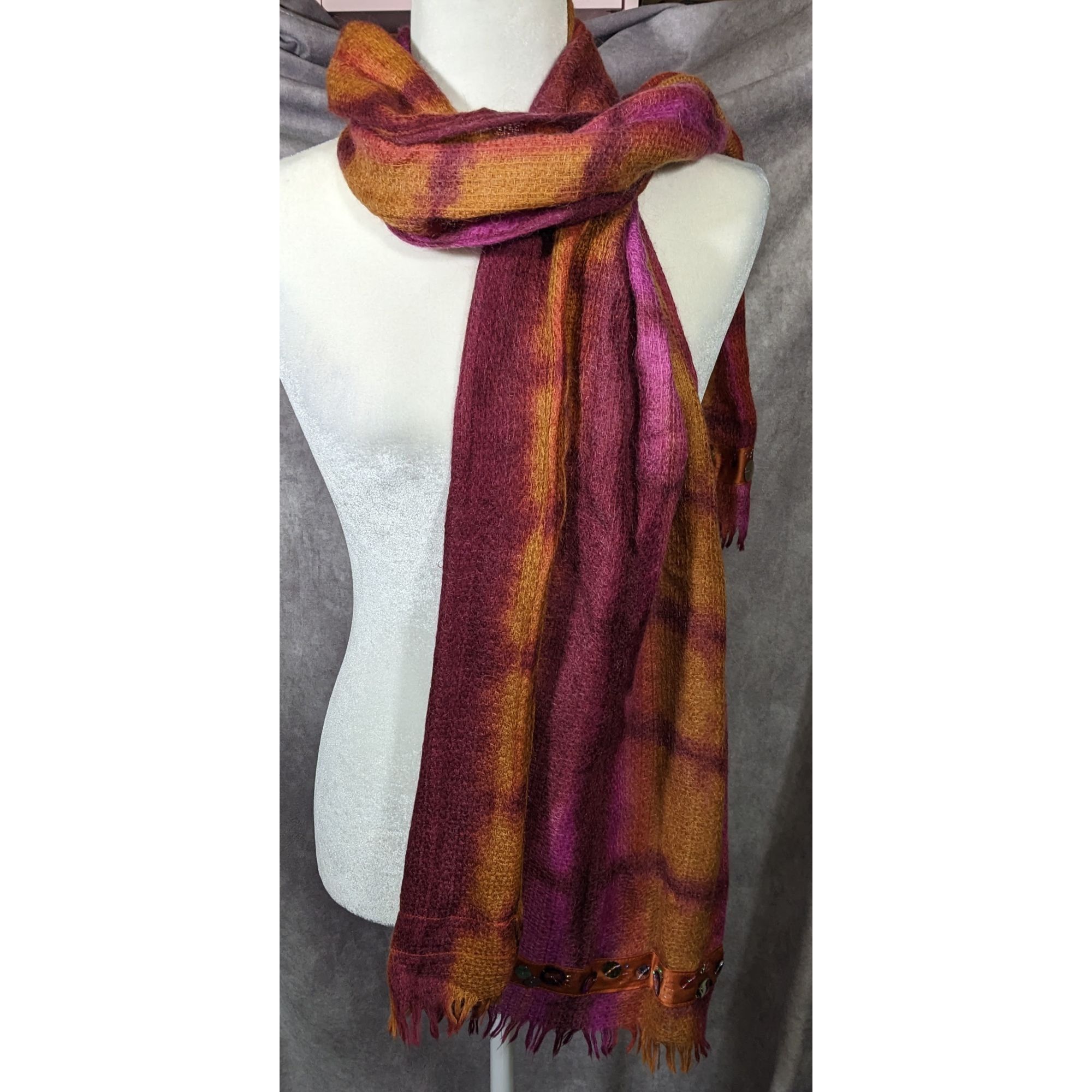 Other Tasouris Sunset Square Tiedye Scarf With Sequin Accents Size ONE SIZE - 7 Thumbnail