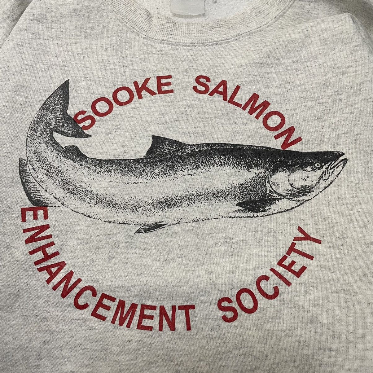 Hanes × Vintage 1990s Sooke Salmon Enhancement Society Crewneck Sweatshirt Size US M / EU 48-50 / 2 - 2 Thumbnail