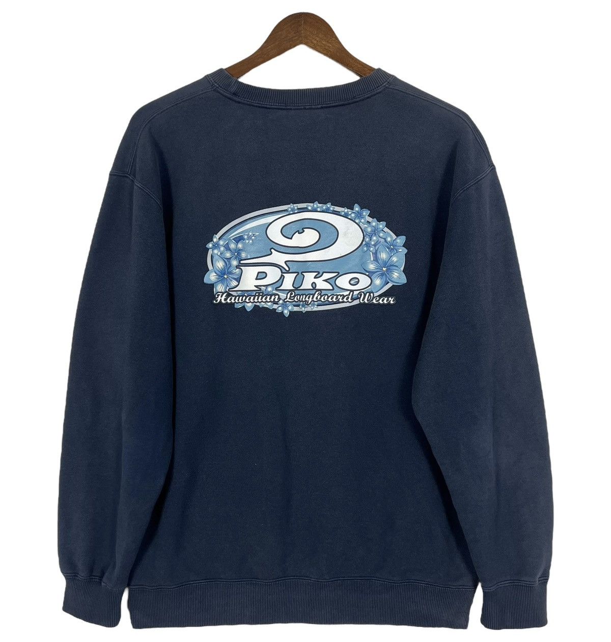 Quiksilver 90s Vintage Piko Longboard Skate Surf Crew Neck Size US L / EU 52-54 / 3 - 2 Thumbnail