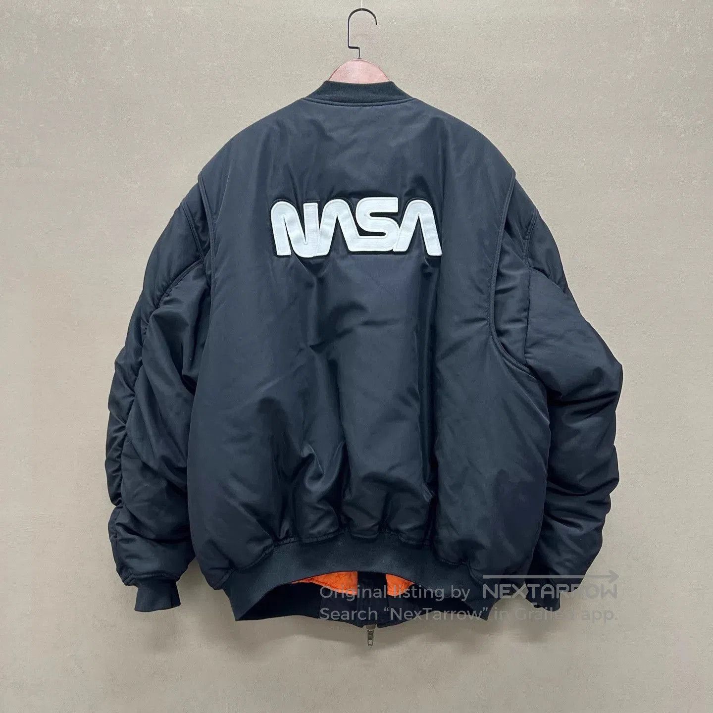 Balenciaga Black NASA Patch Bomber Jacket Size S. Size US S / EU 44-46 / 1 - 2 Thumbnail