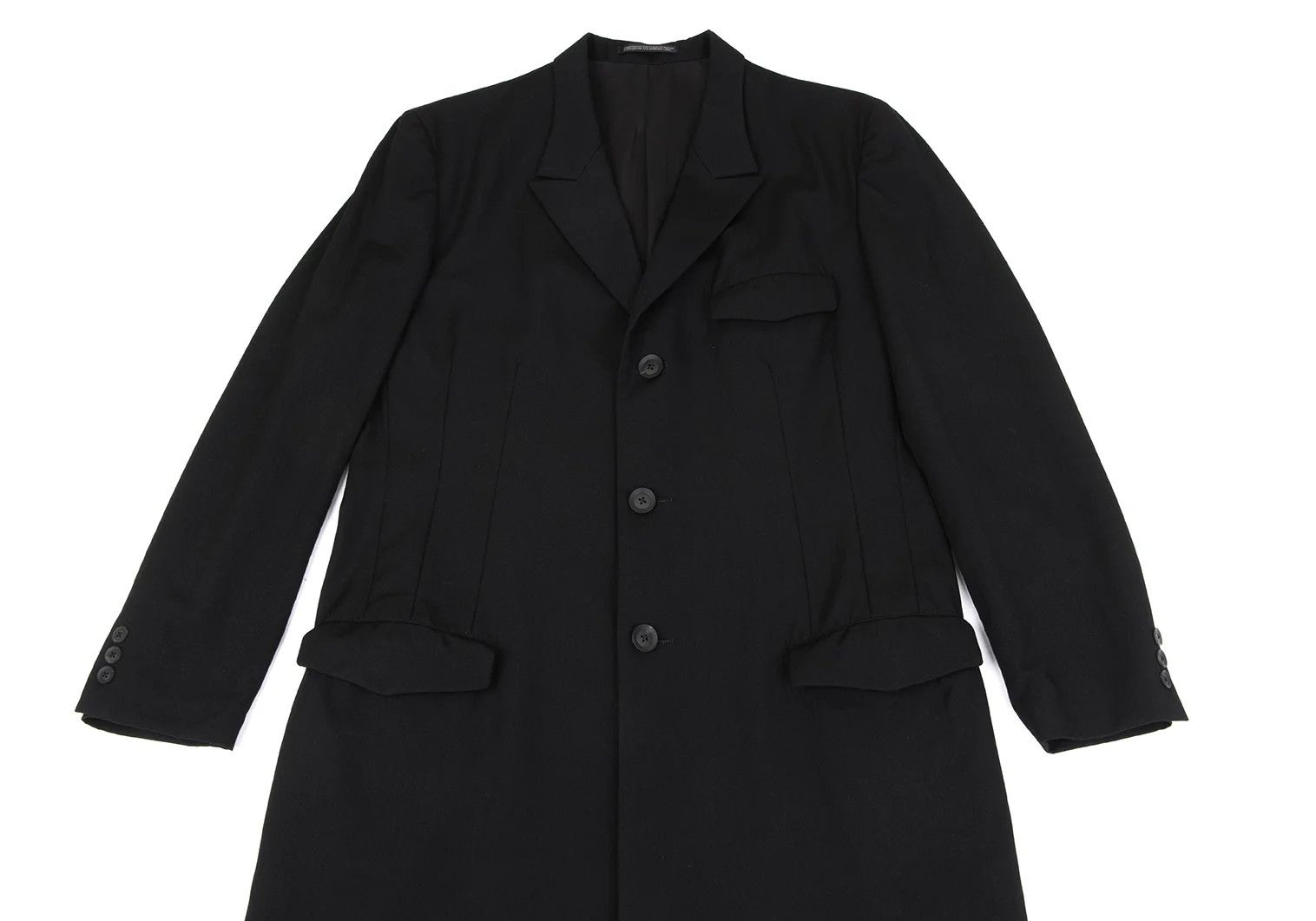 Yohji Yamamoto Yohji Yamamoto Wool Gabardine Doctor Jacket Size US M / EU 48-50 / 2 - 2 Thumbnail