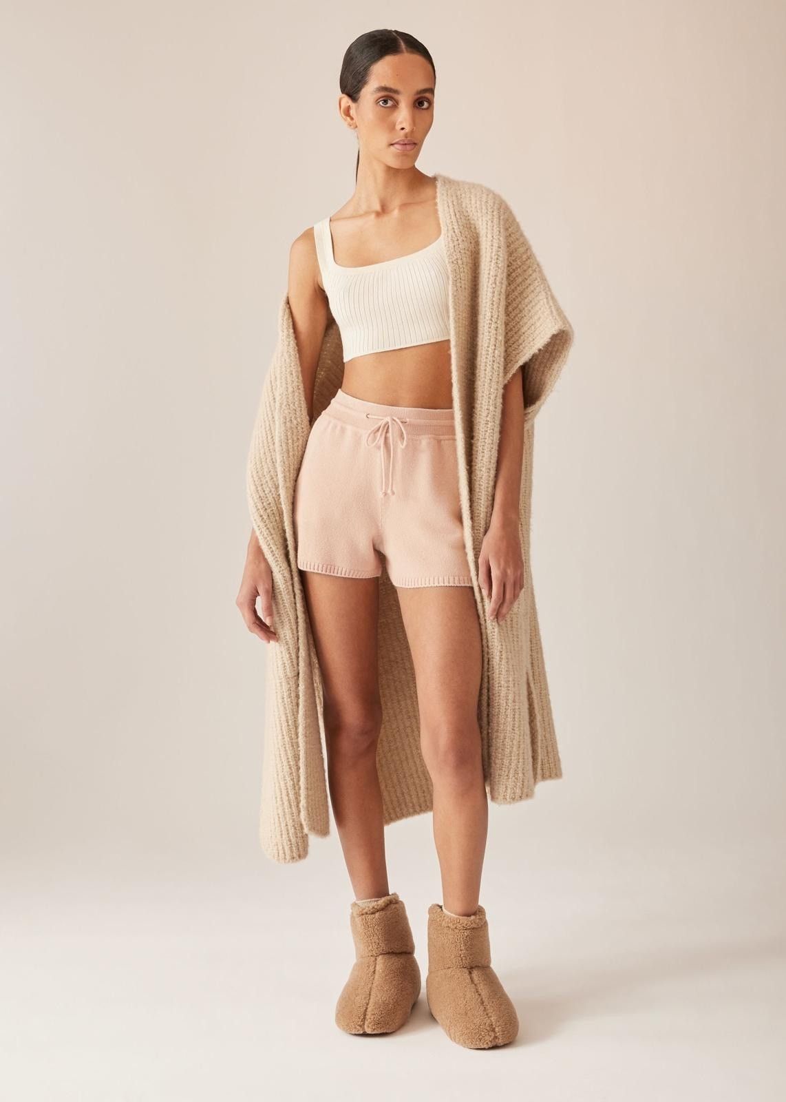 Loro Piana o1srvl11e1024 Cocooning Fine Ajour Short in Pink Size 27" / US 4 / IT 40 - 3 Thumbnail